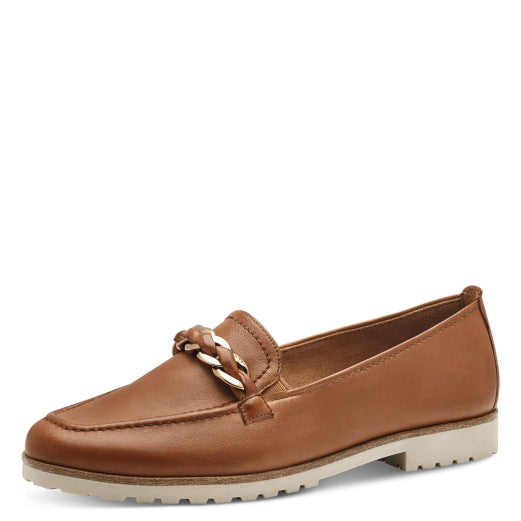 Tamaris Chain Detail Leather Loafer image 1
