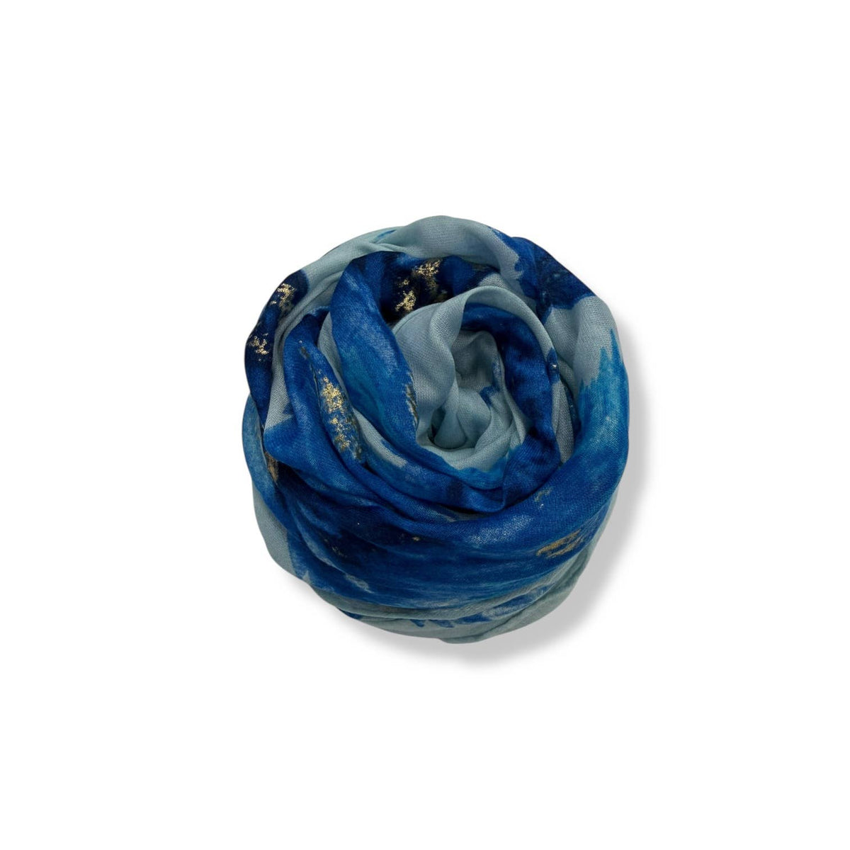 Dusty miller flower print on medium weight scarf