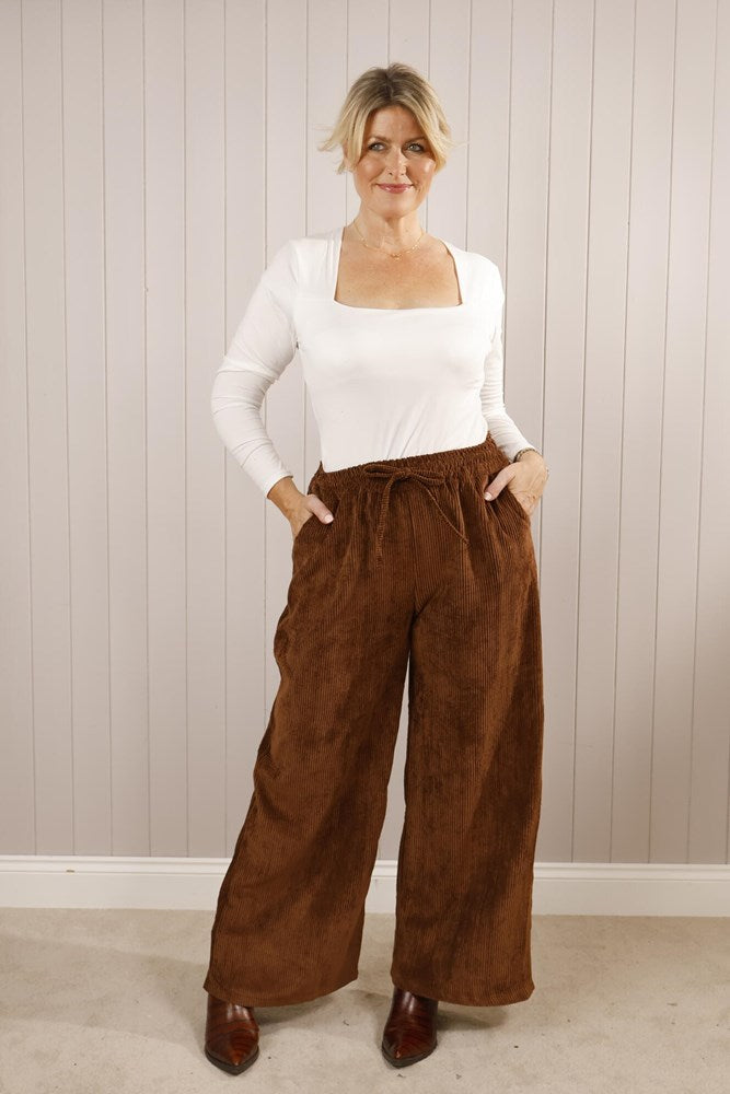 Goose Island Corduroy Wide Leg Tie Trousers image 3