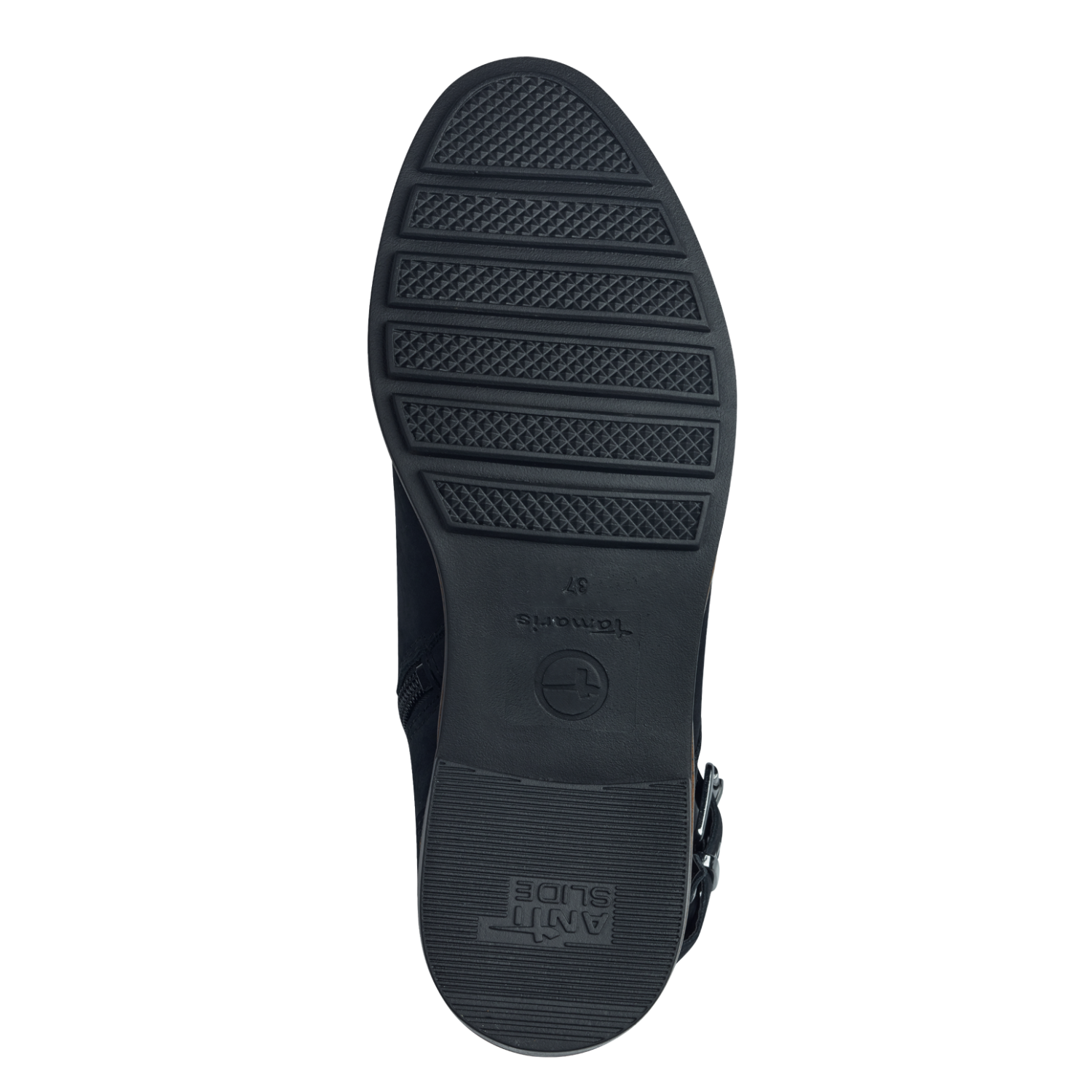 Tamaris Navy Nubuc Suede Leather Biker Boots image 3