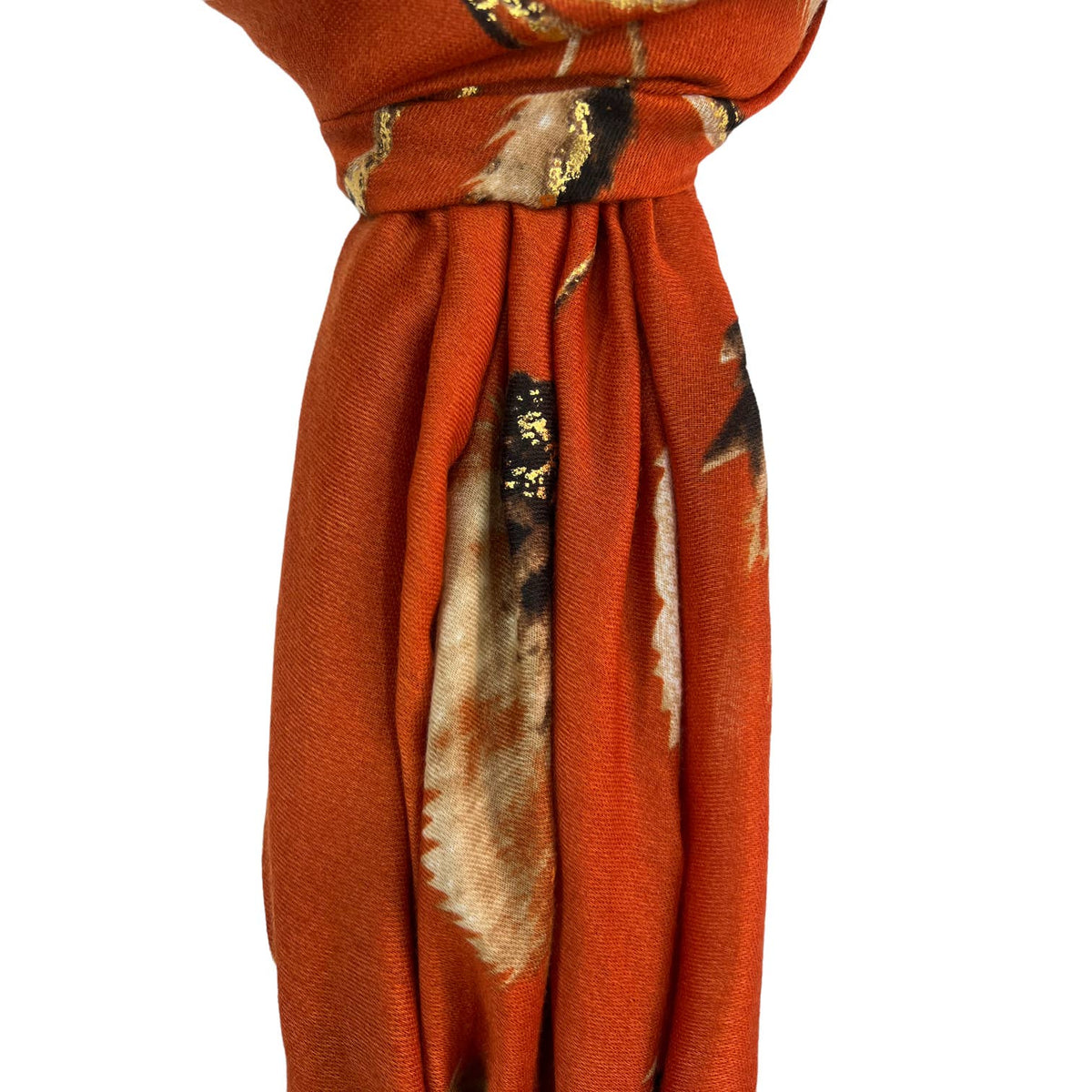 Dusty miller flower print on medium weight scarf