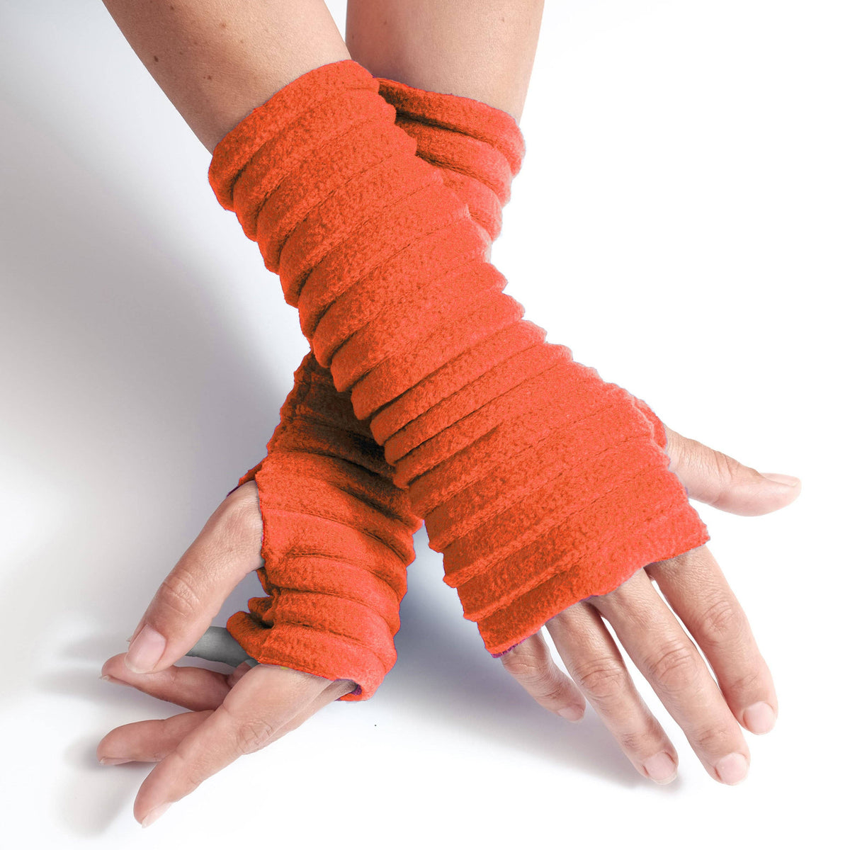Wristees Fingerless Gloves - Orange - The Coastal Boutique