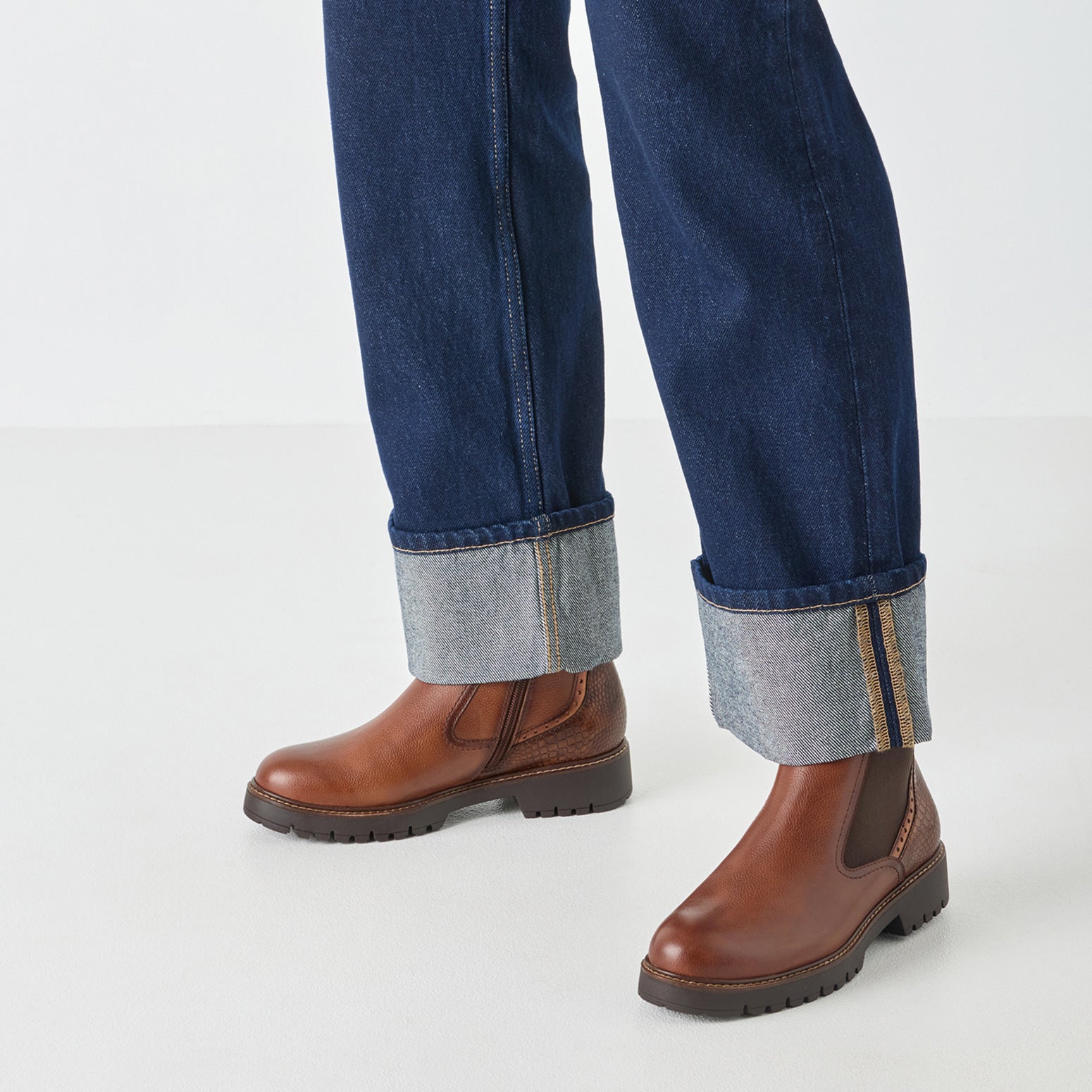 Tamaris Leather Chunky Chelsea Boots image 0