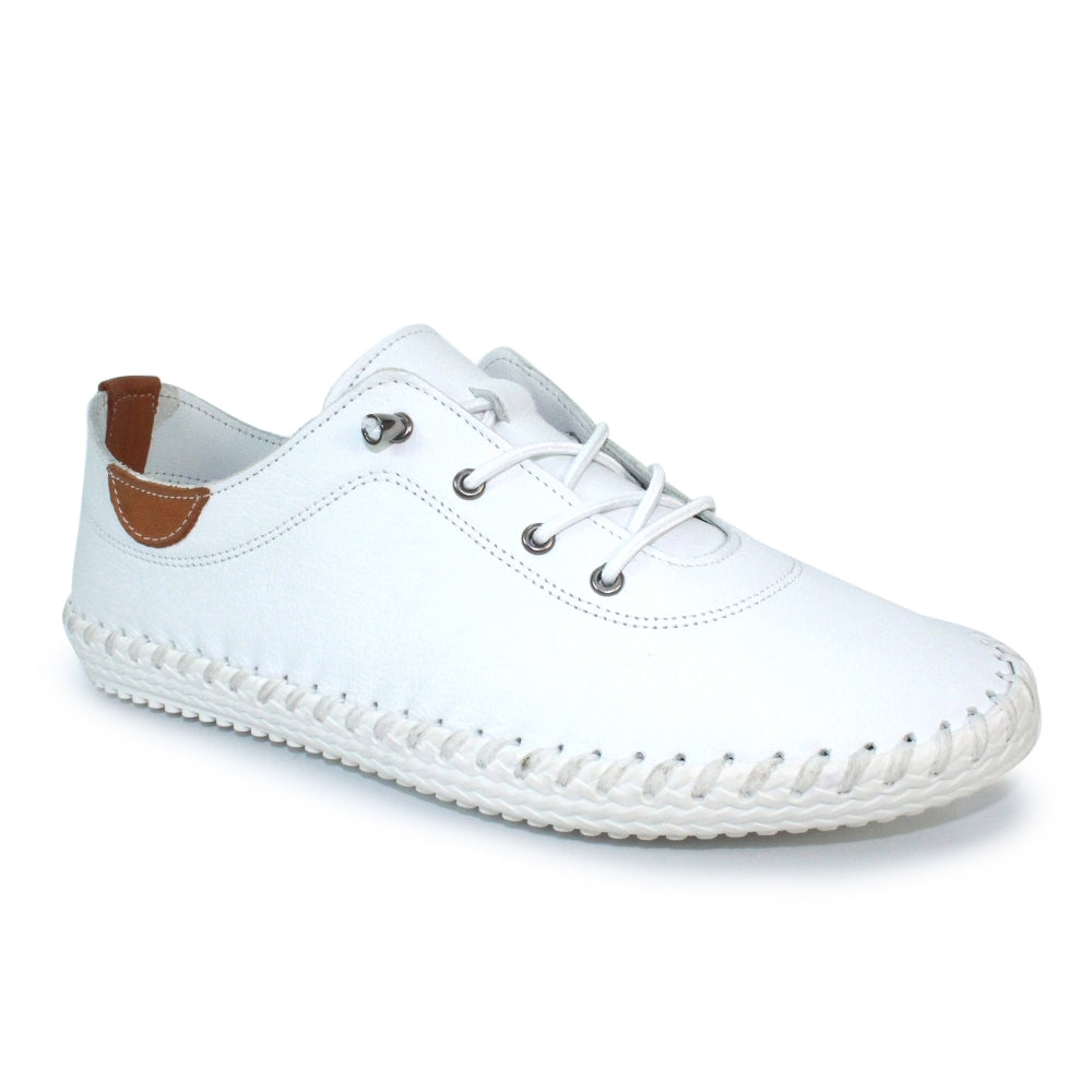 Lunar St Ives Leather Plimsoll image 0