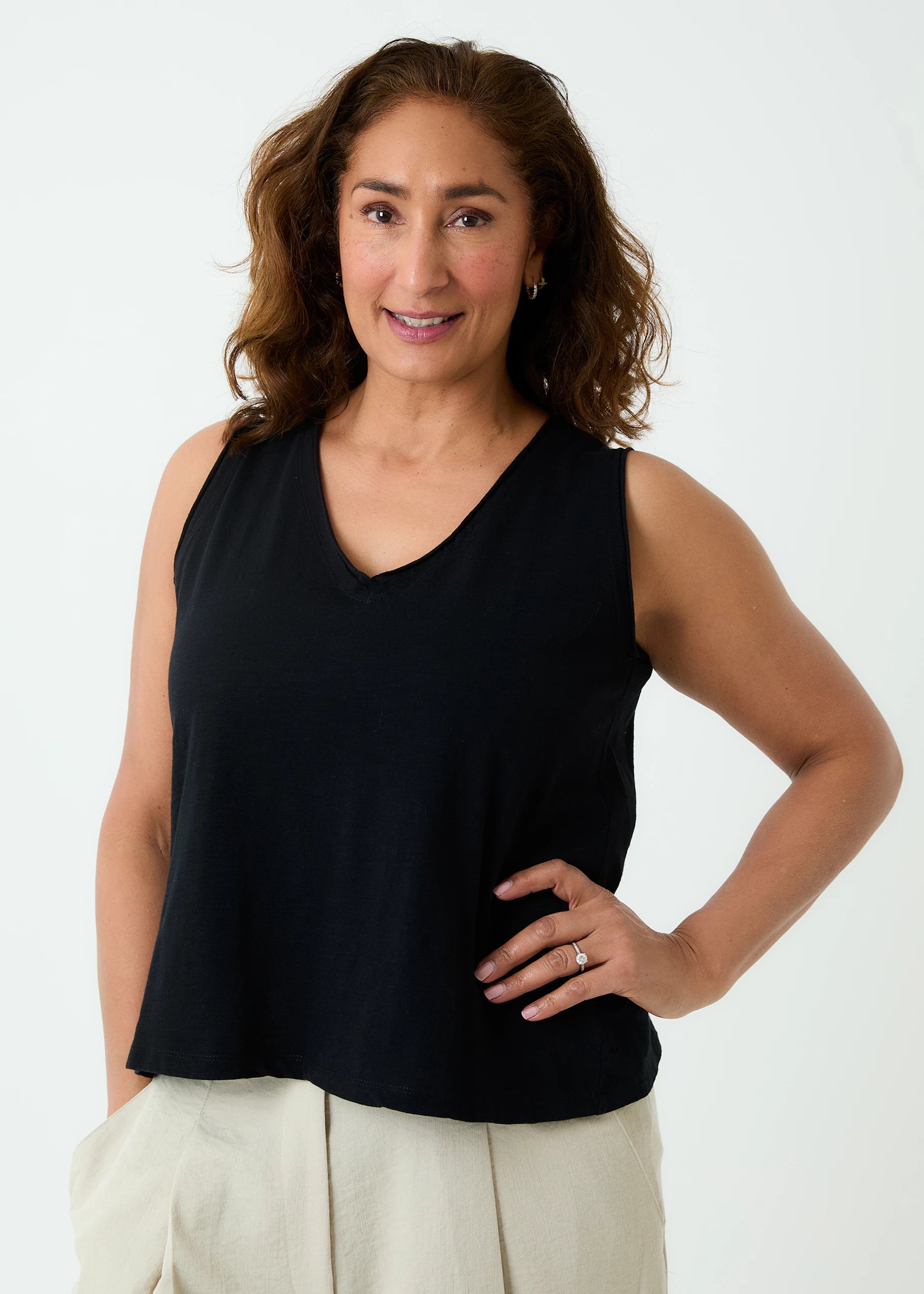 Dreams Raw Edge V-Neck Vest