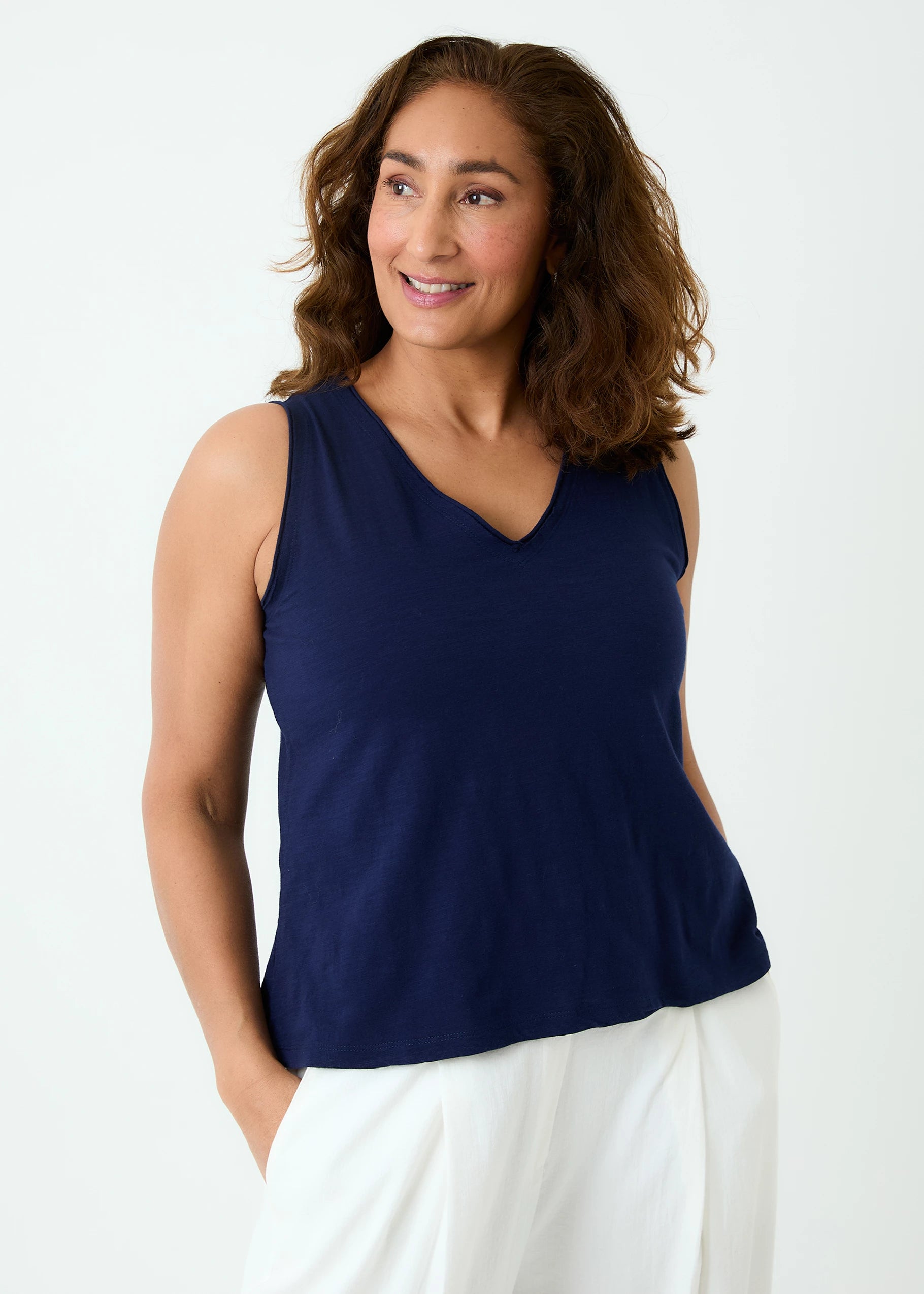 Dreams Raw Edge V-Neck Vest