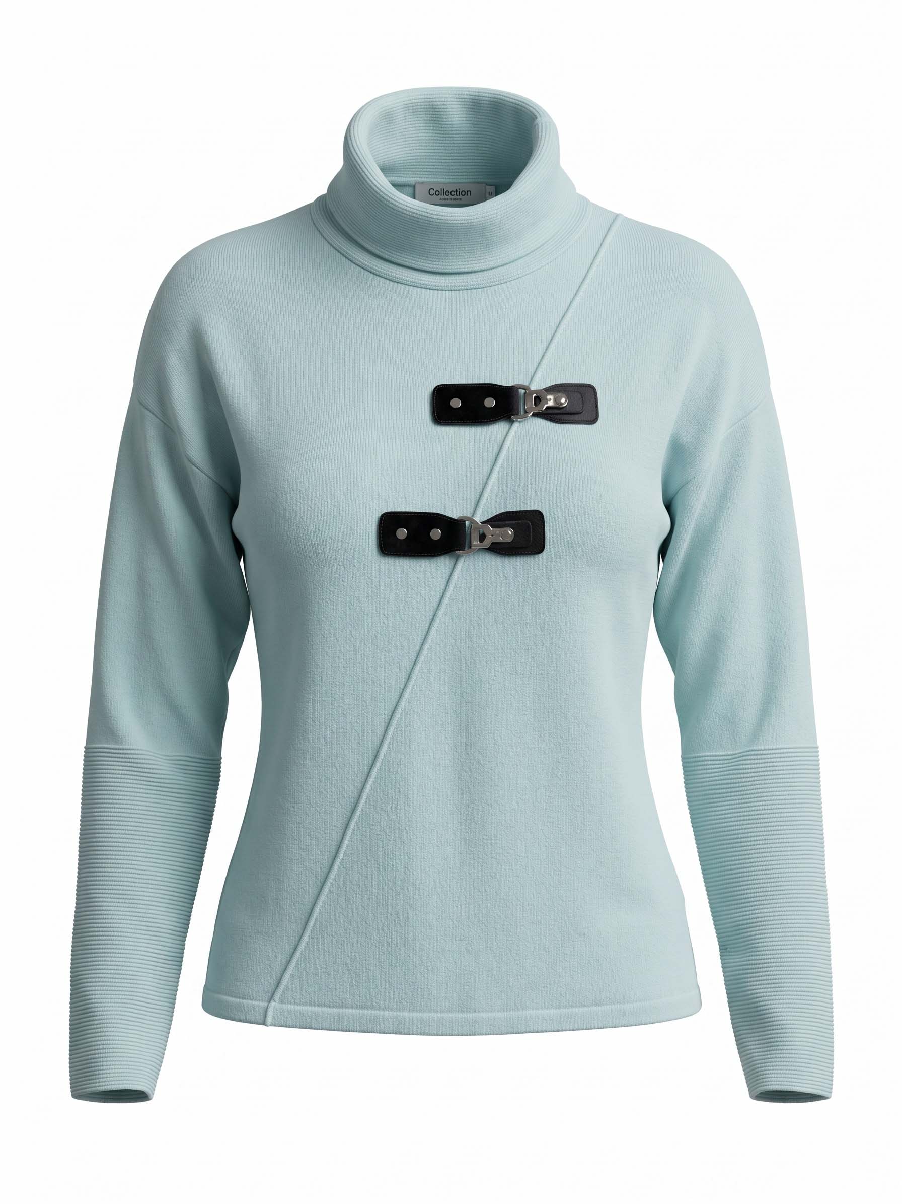 Alice Collins Karlie Rollneck Jumper – Blue Smoke