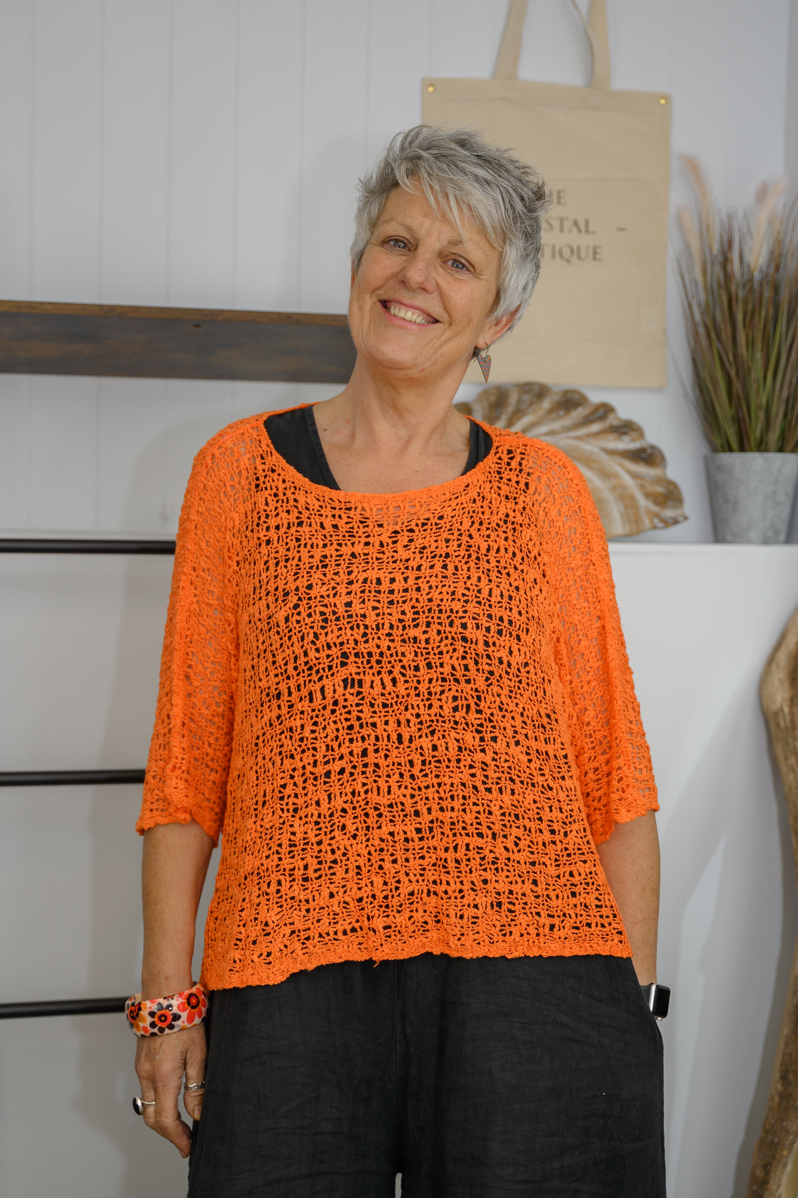 Lightweight Knit Summer Popcorn Poncho