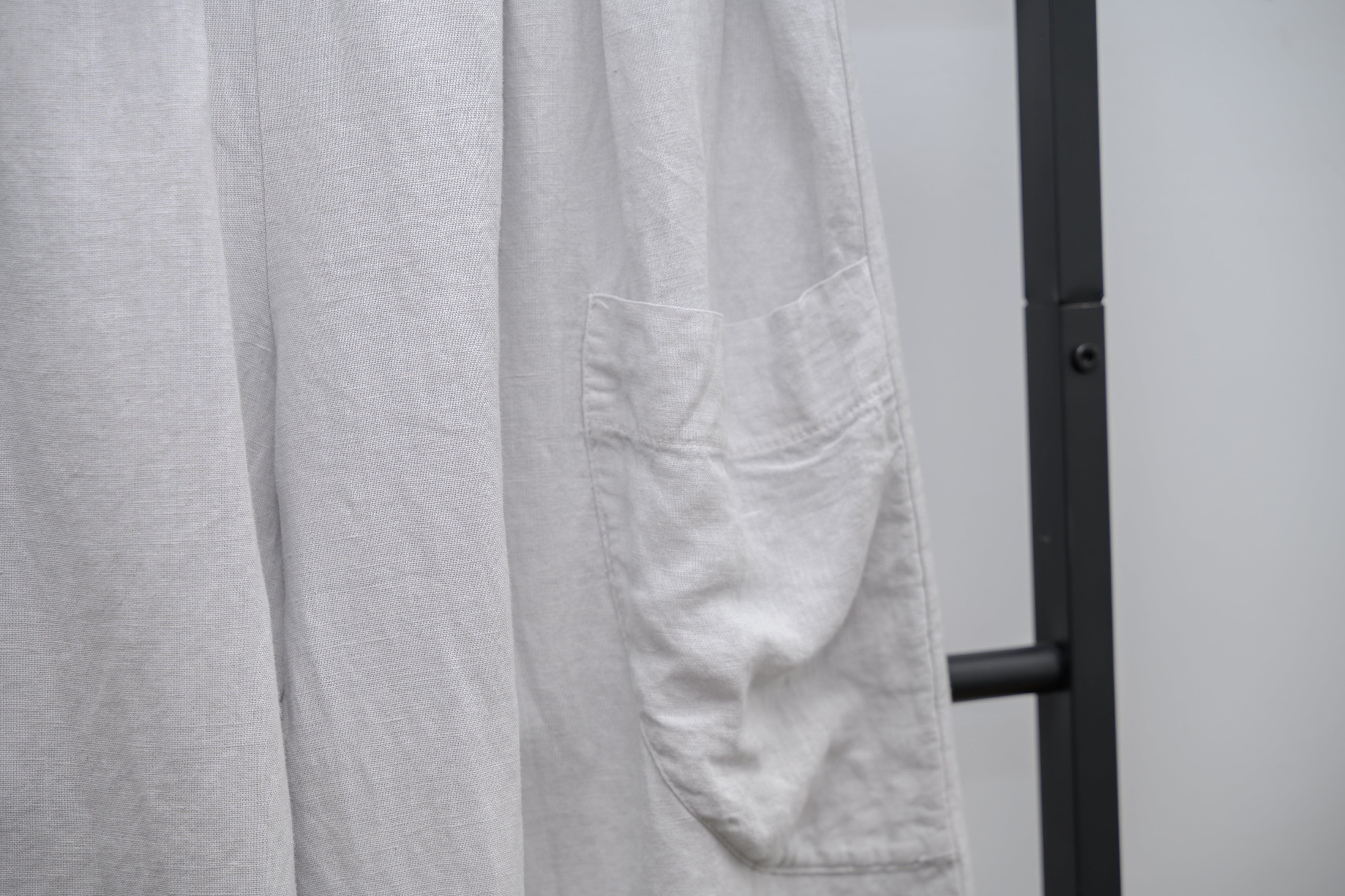 Pure Linen 3/4 Wide Leg Trousers