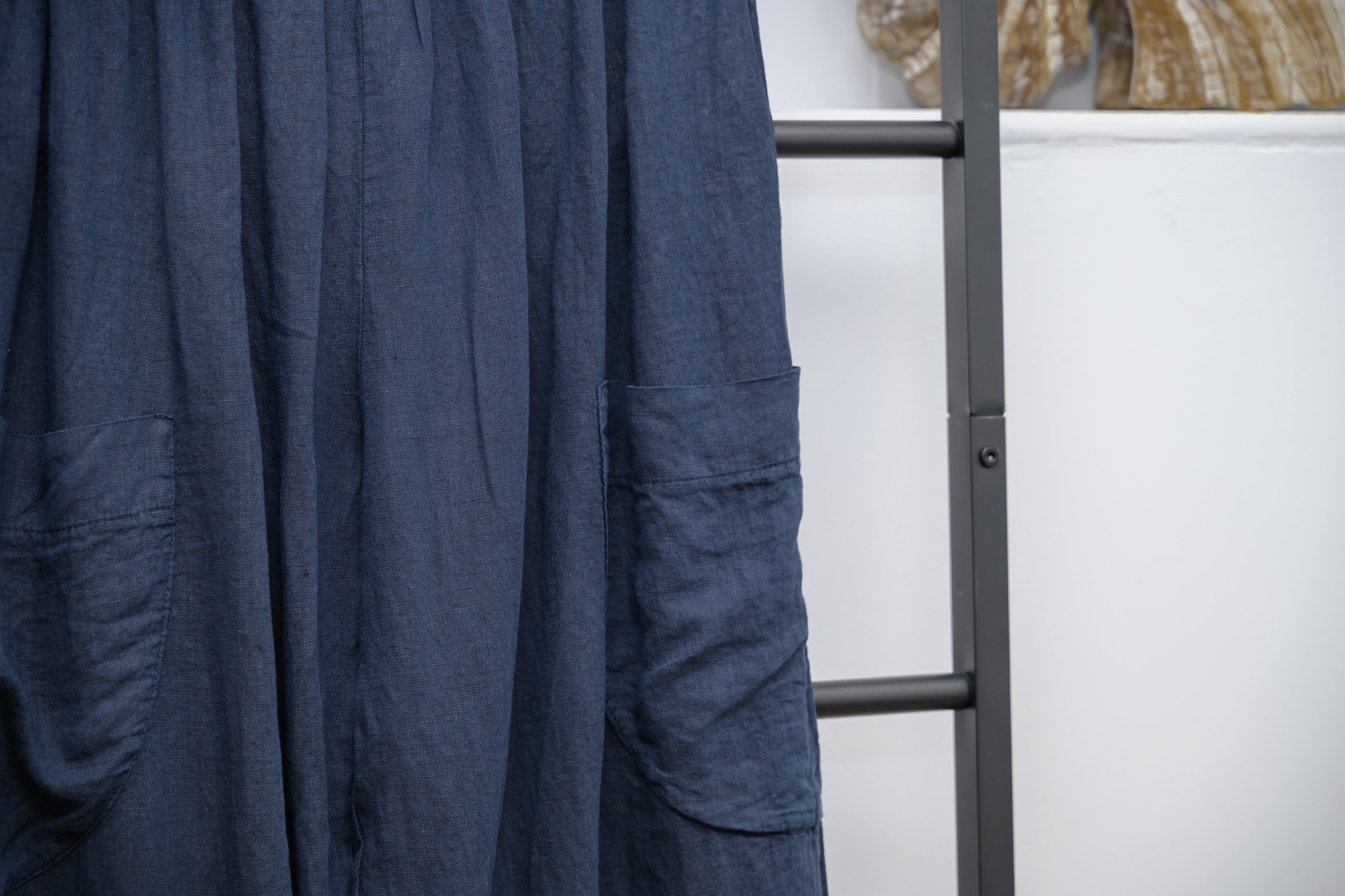 Pure Linen 3/4 Wide Leg Trousers