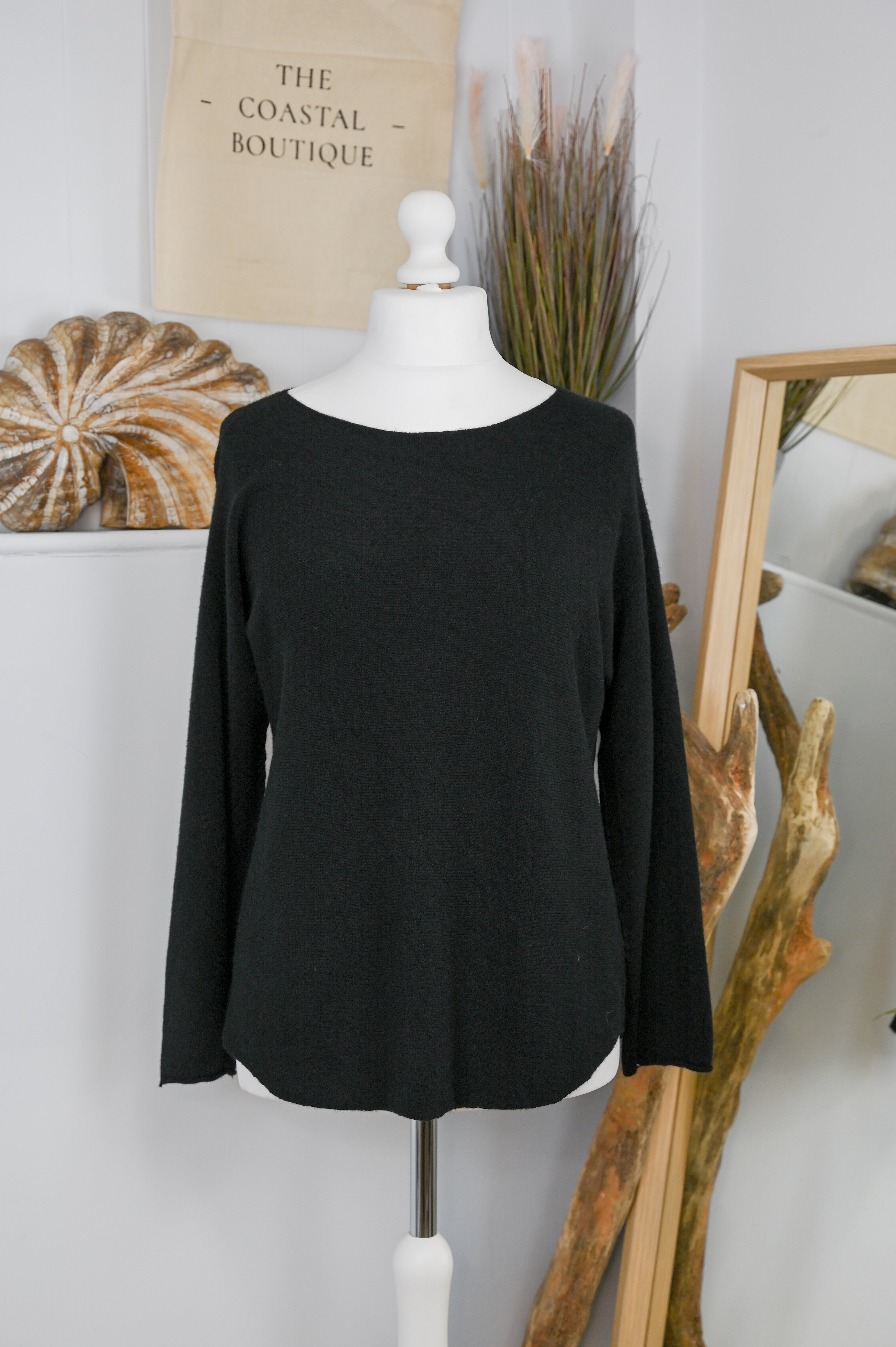Round Neck Long Sleeve Jumper - The Coastal Boutique