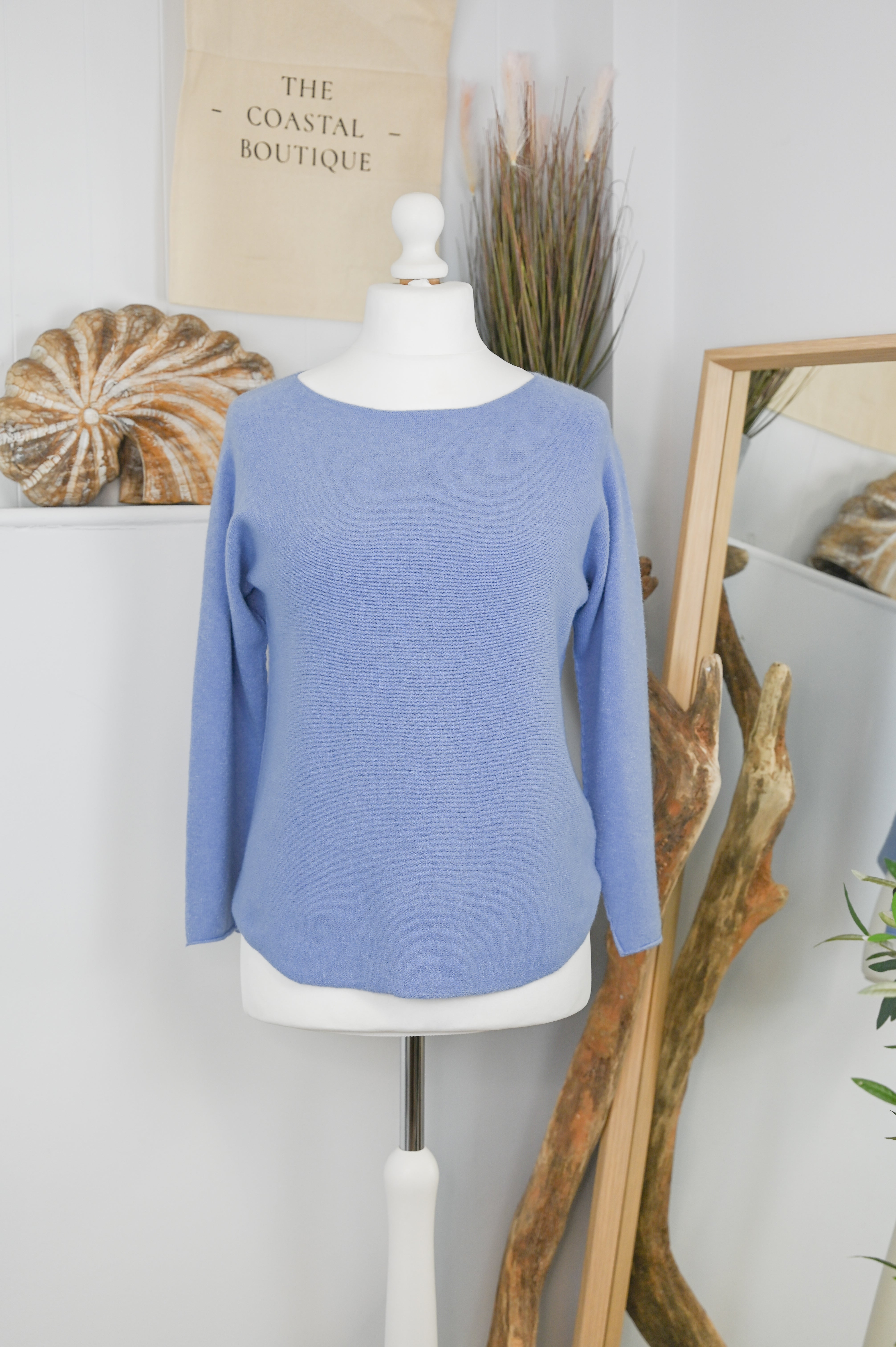 Round Neck Long Sleeve Jumper - The Coastal Boutique