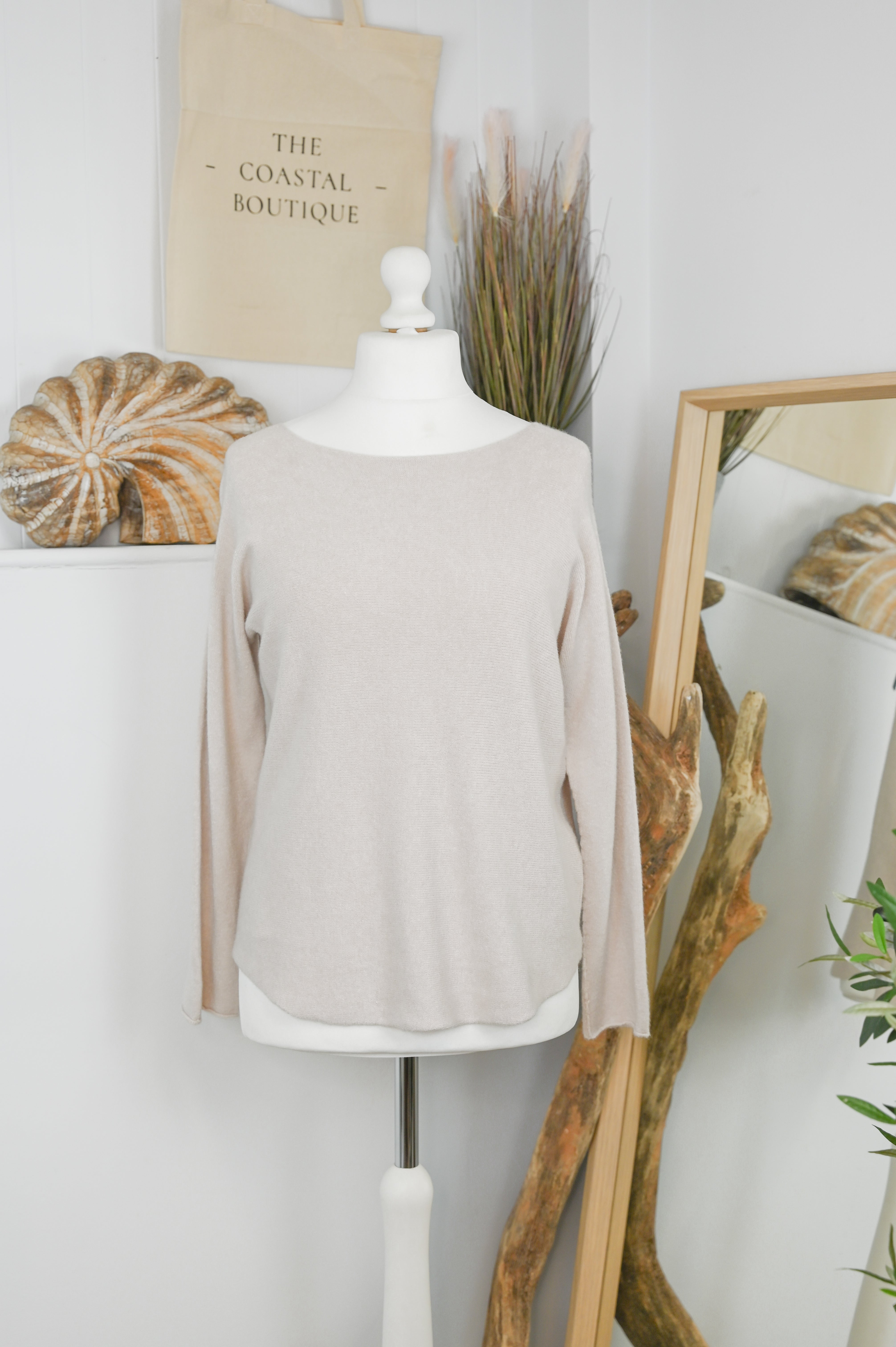 Round Neck Long Sleeve Jumper - The Coastal Boutique
