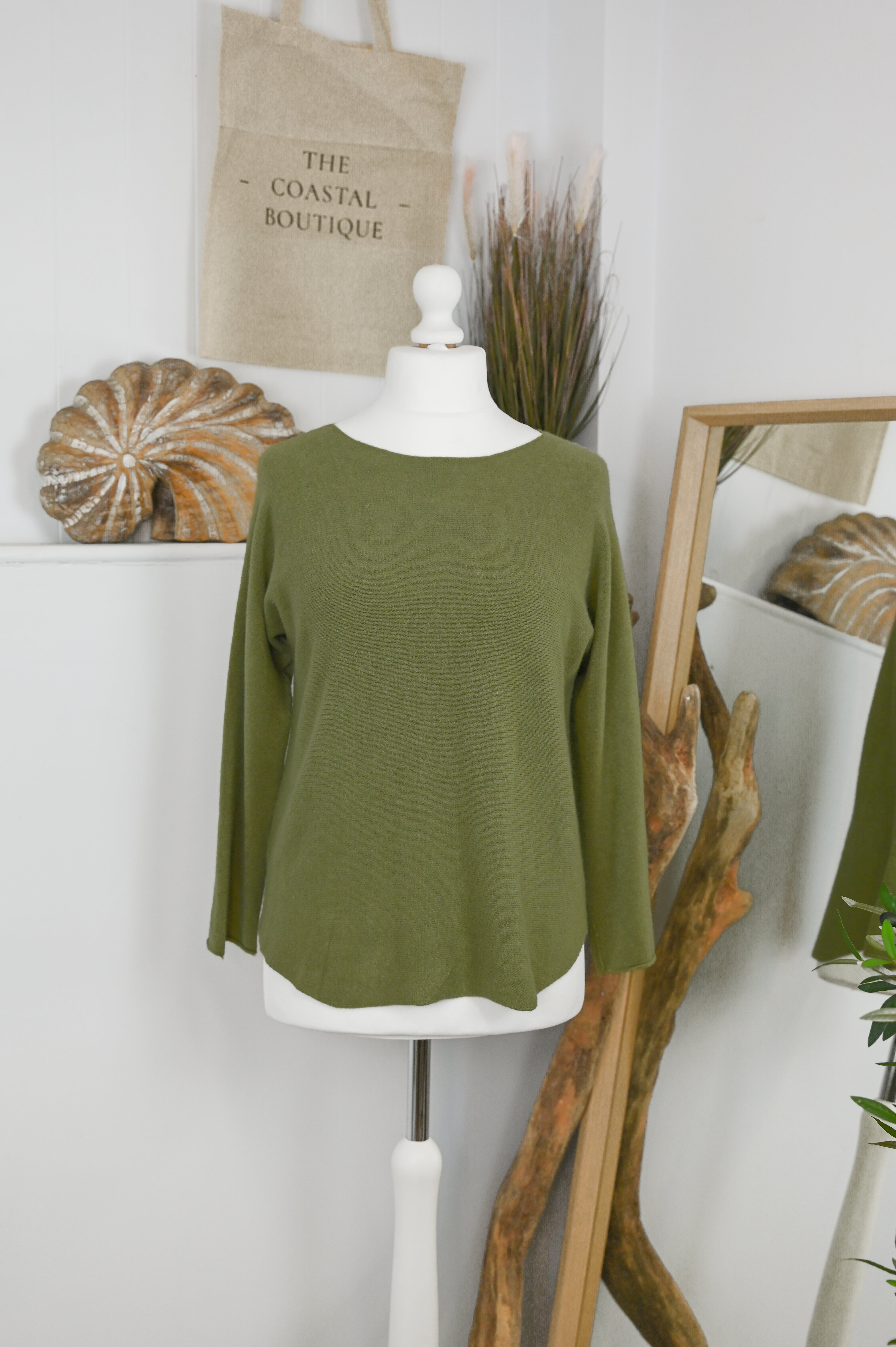 Round Neck Long Sleeve Jumper - The Coastal Boutique