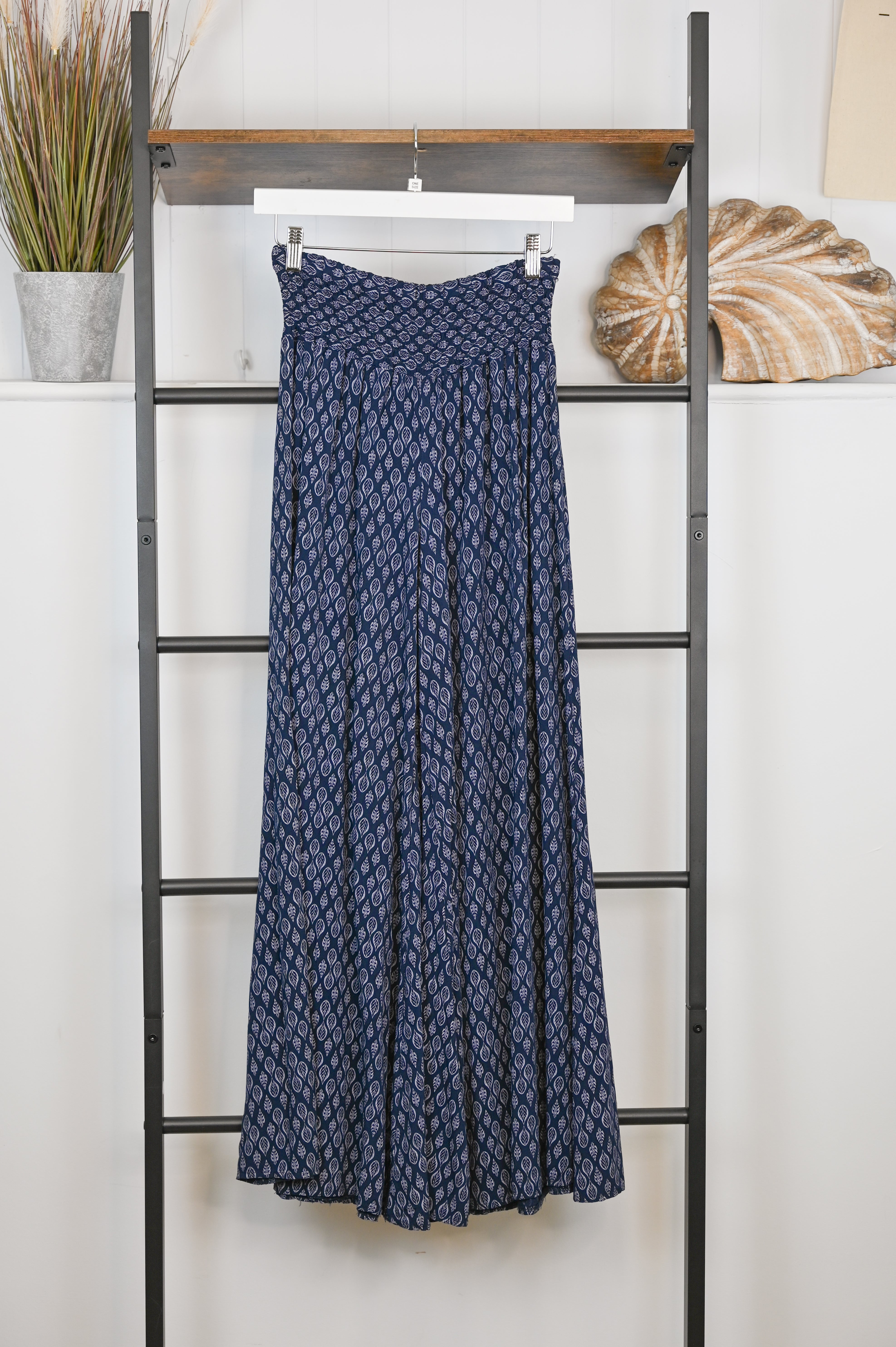 Leaf Print Super Wide Leg Palazzo Trousers - The Coastal Boutique
