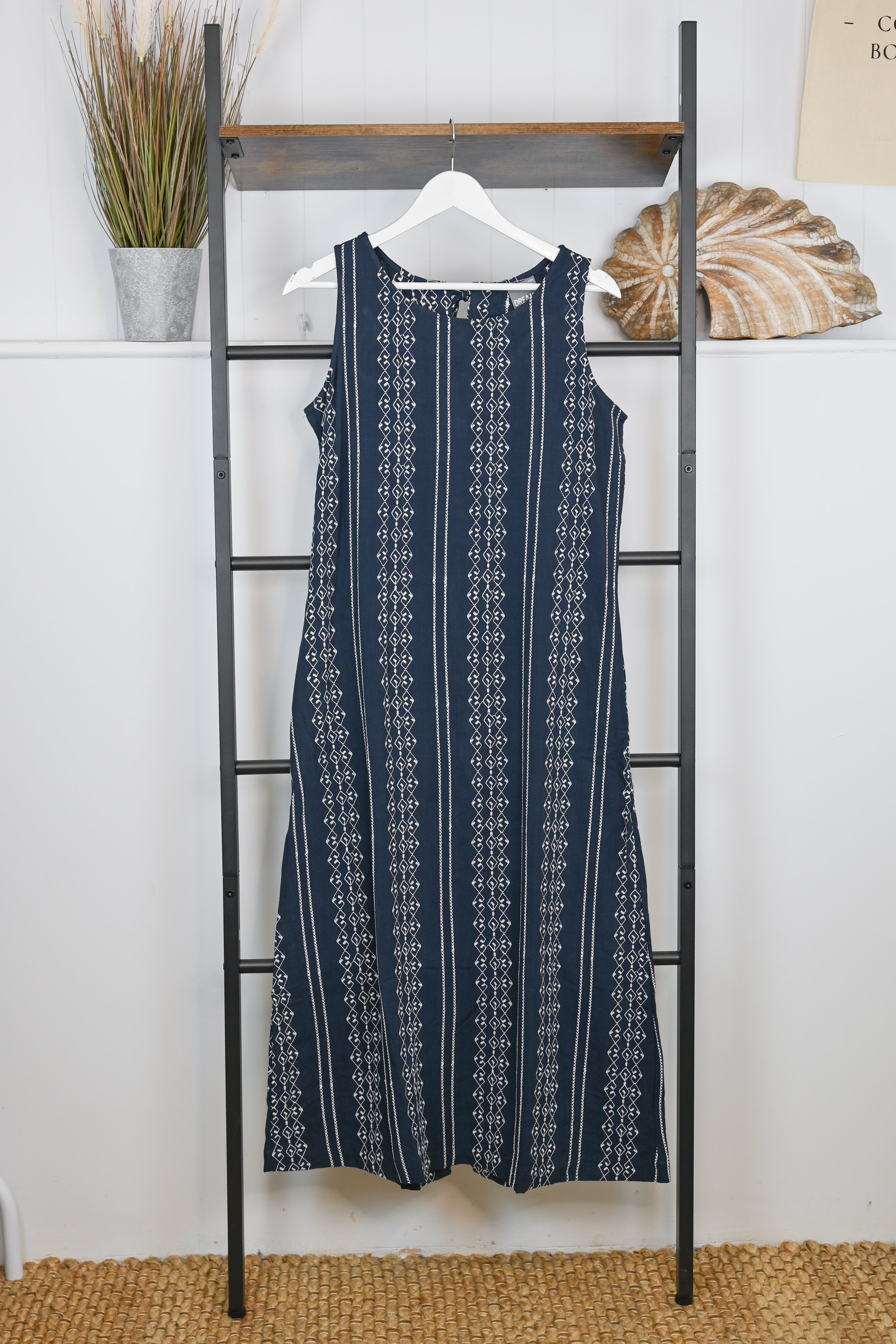Dreams Embroidered Tie Back Maxi Dress - The Coastal Boutique