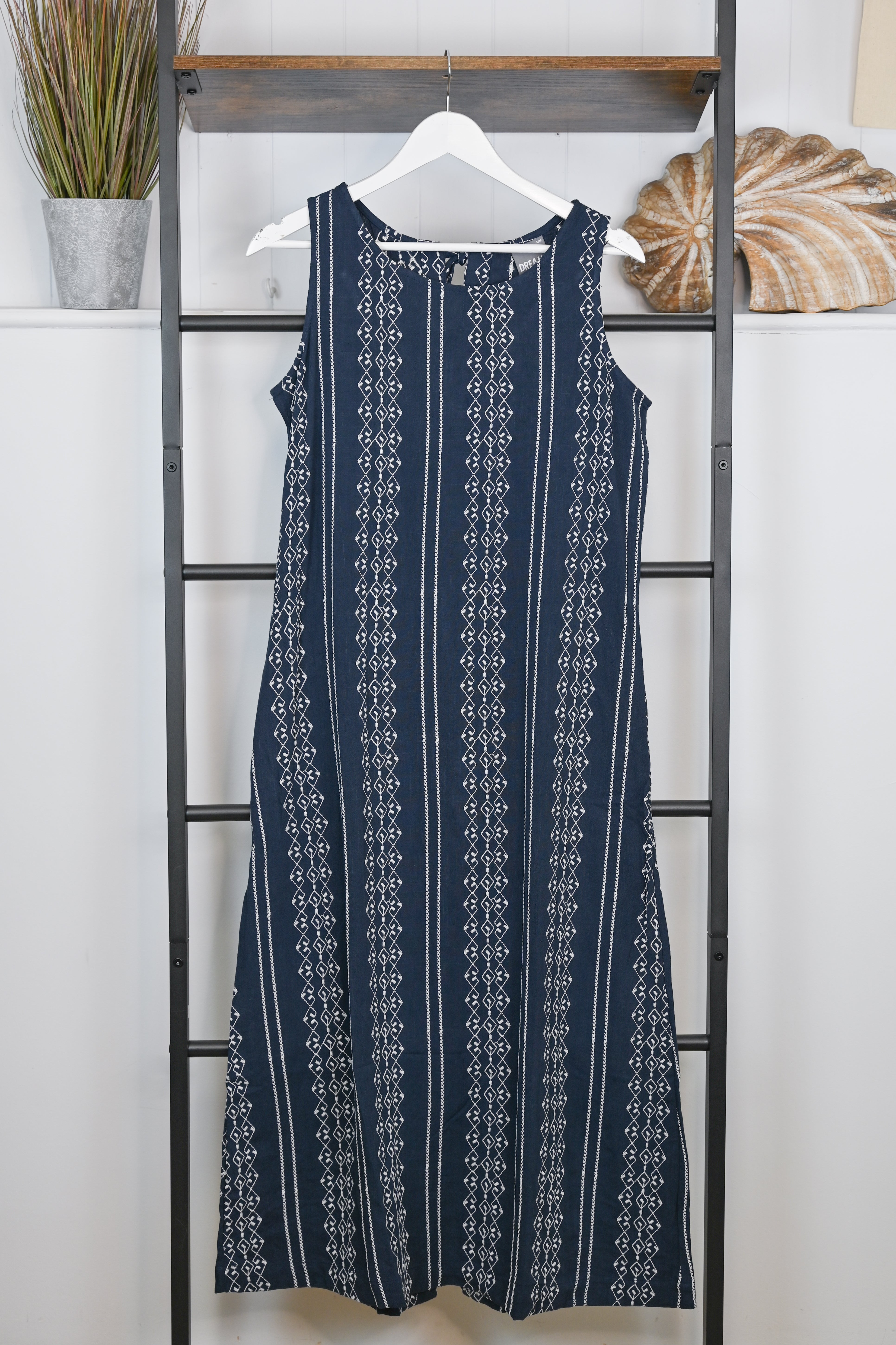 Dreams Embroidered Tie Back Maxi Dress - The Coastal Boutique