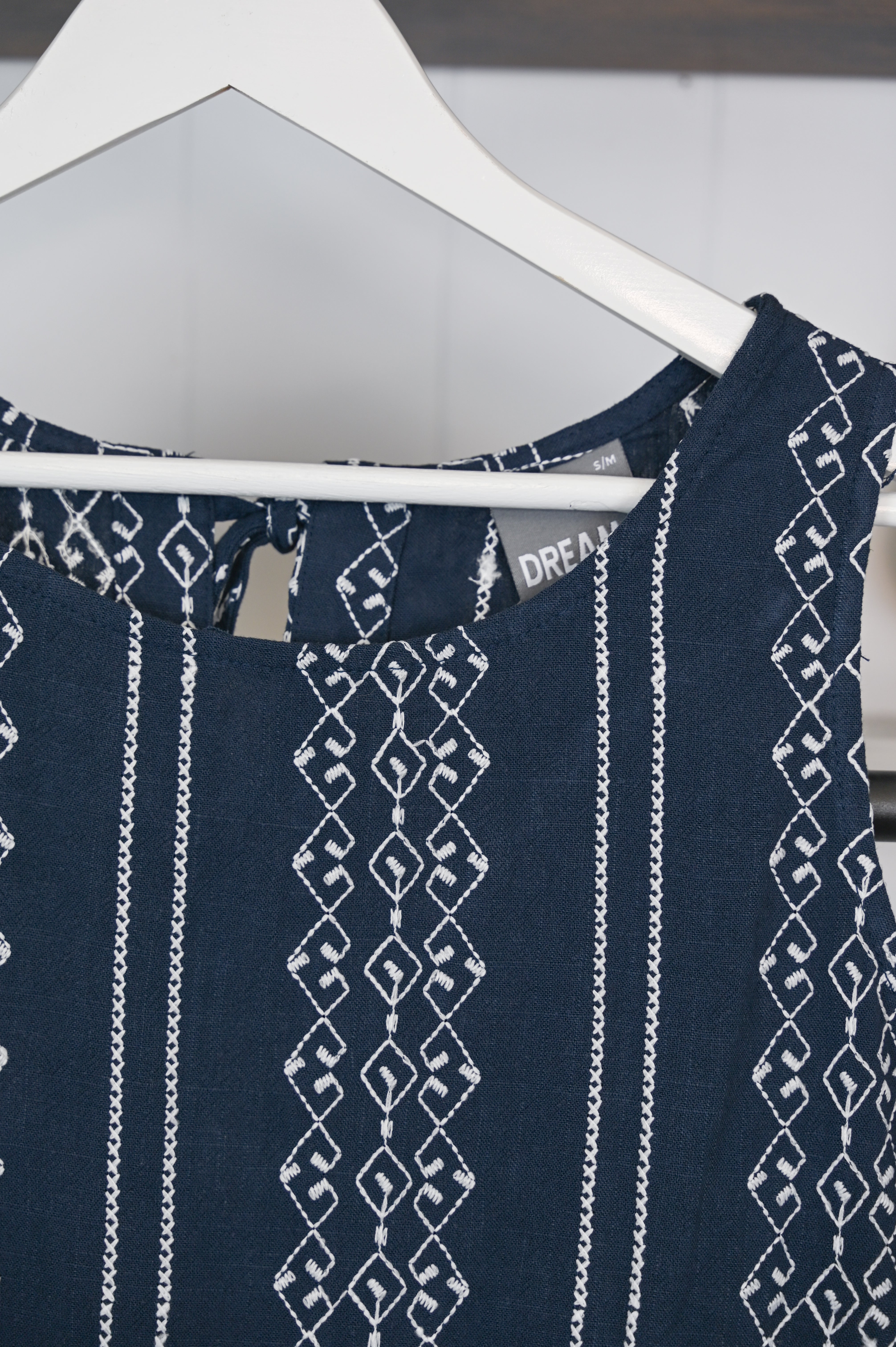 Dreams Embroidered Tie Back Maxi Dress - The Coastal Boutique