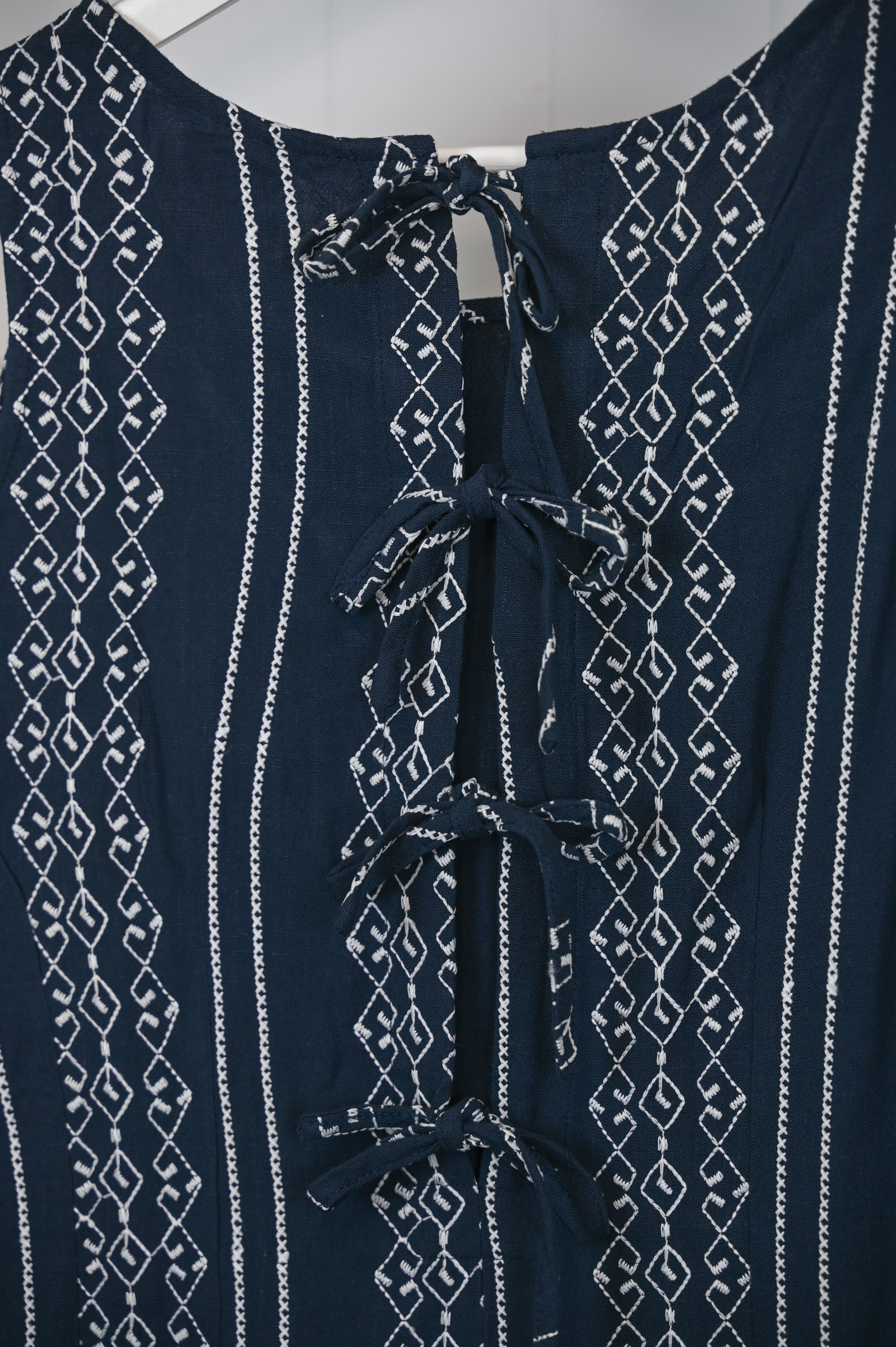 Dreams Embroidered Tie Back Maxi Dress - The Coastal Boutique