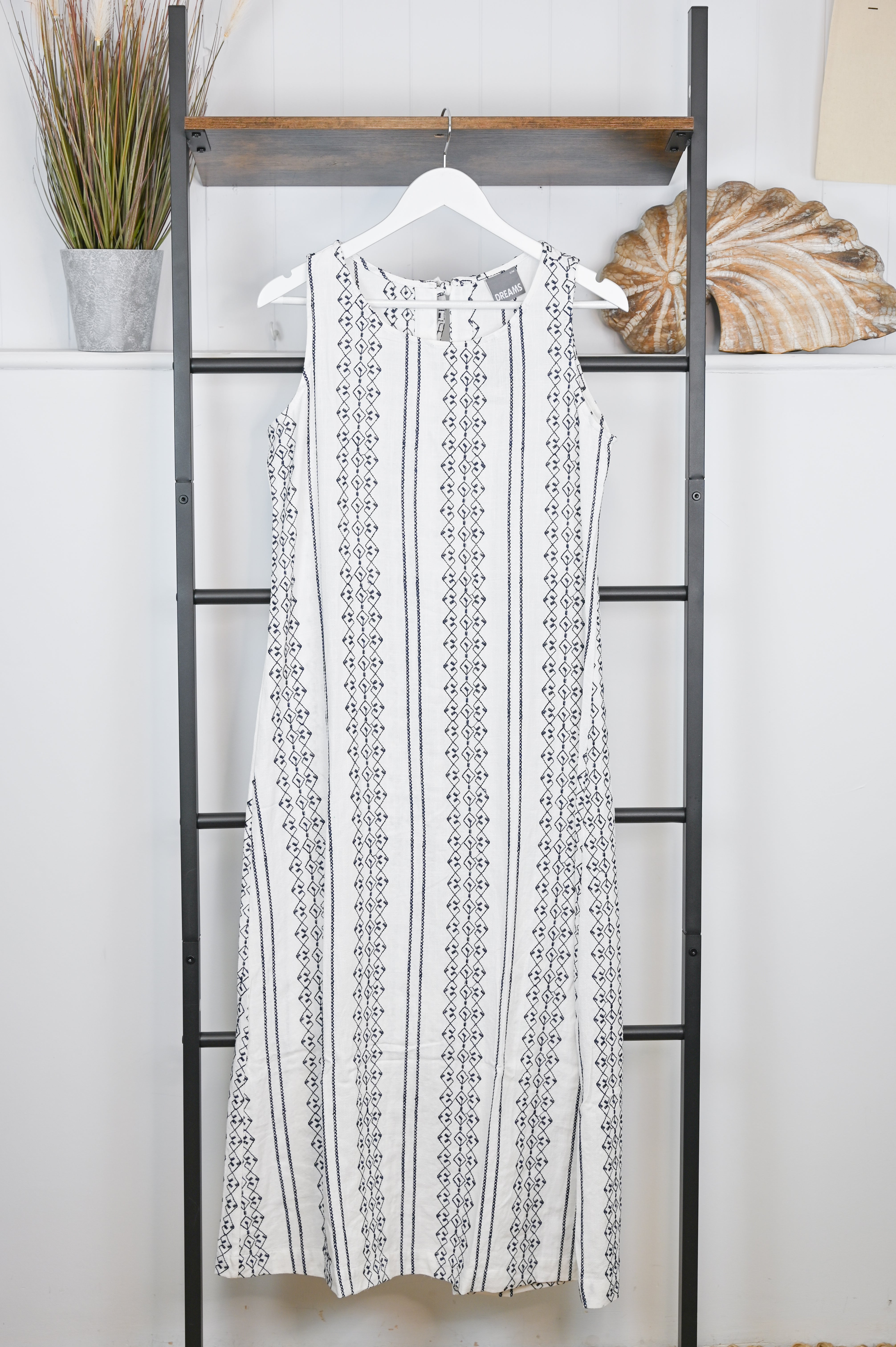 Dreams Embroidered Tie Back Maxi Dress - The Coastal Boutique