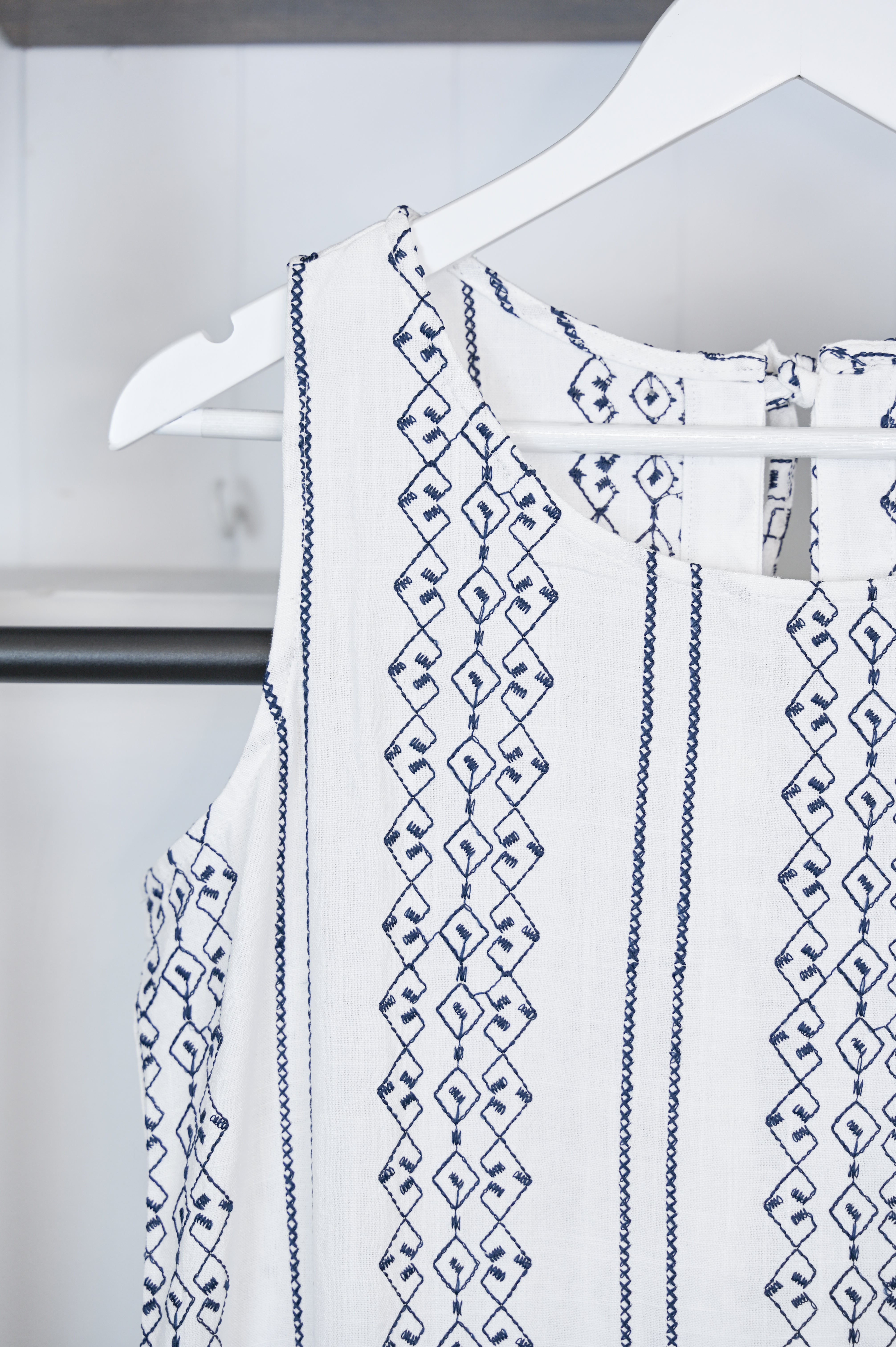 Dreams Embroidered Tie Back Maxi Dress - The Coastal Boutique