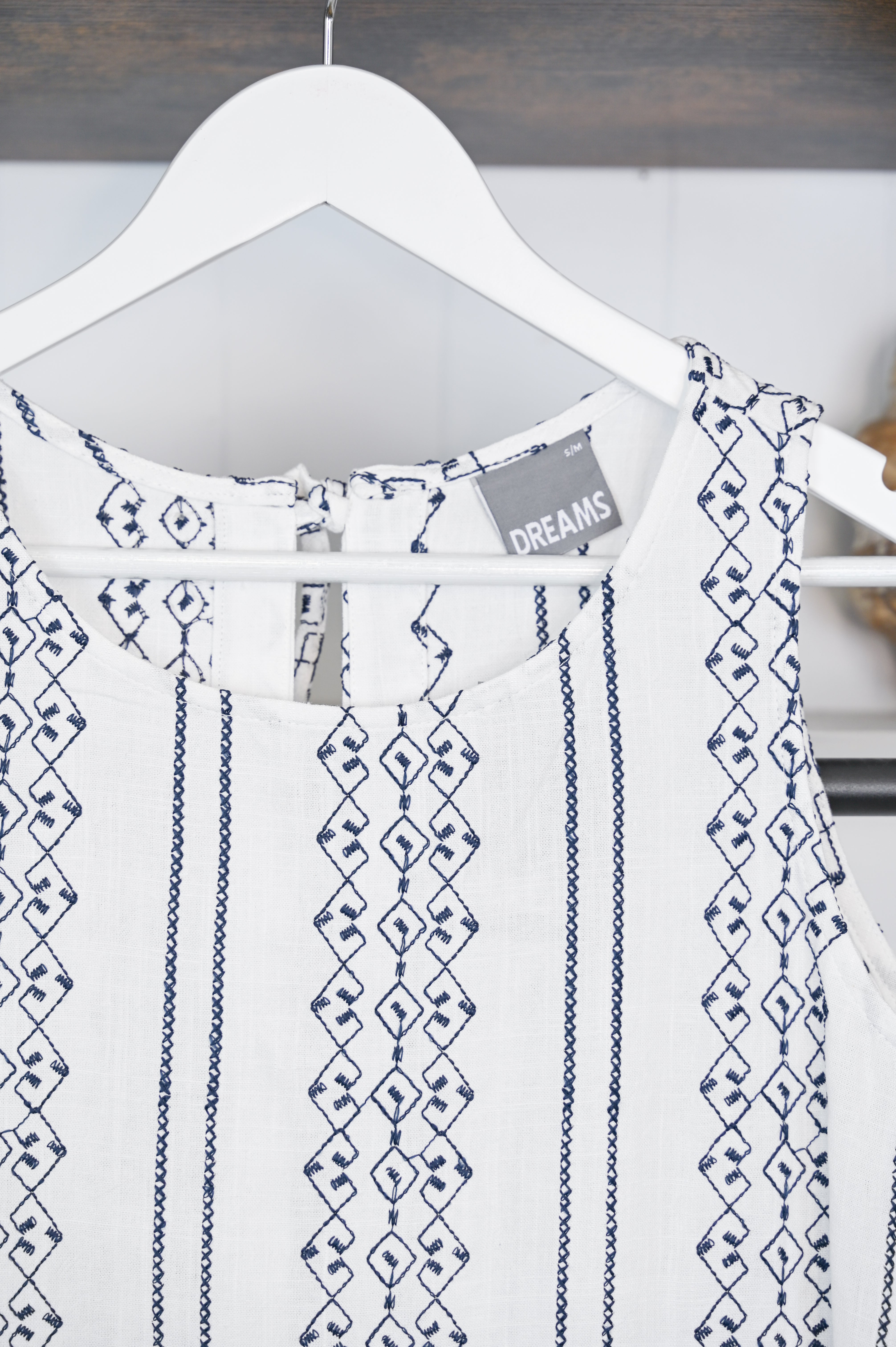 Dreams Embroidered Tie Back Maxi Dress - The Coastal Boutique