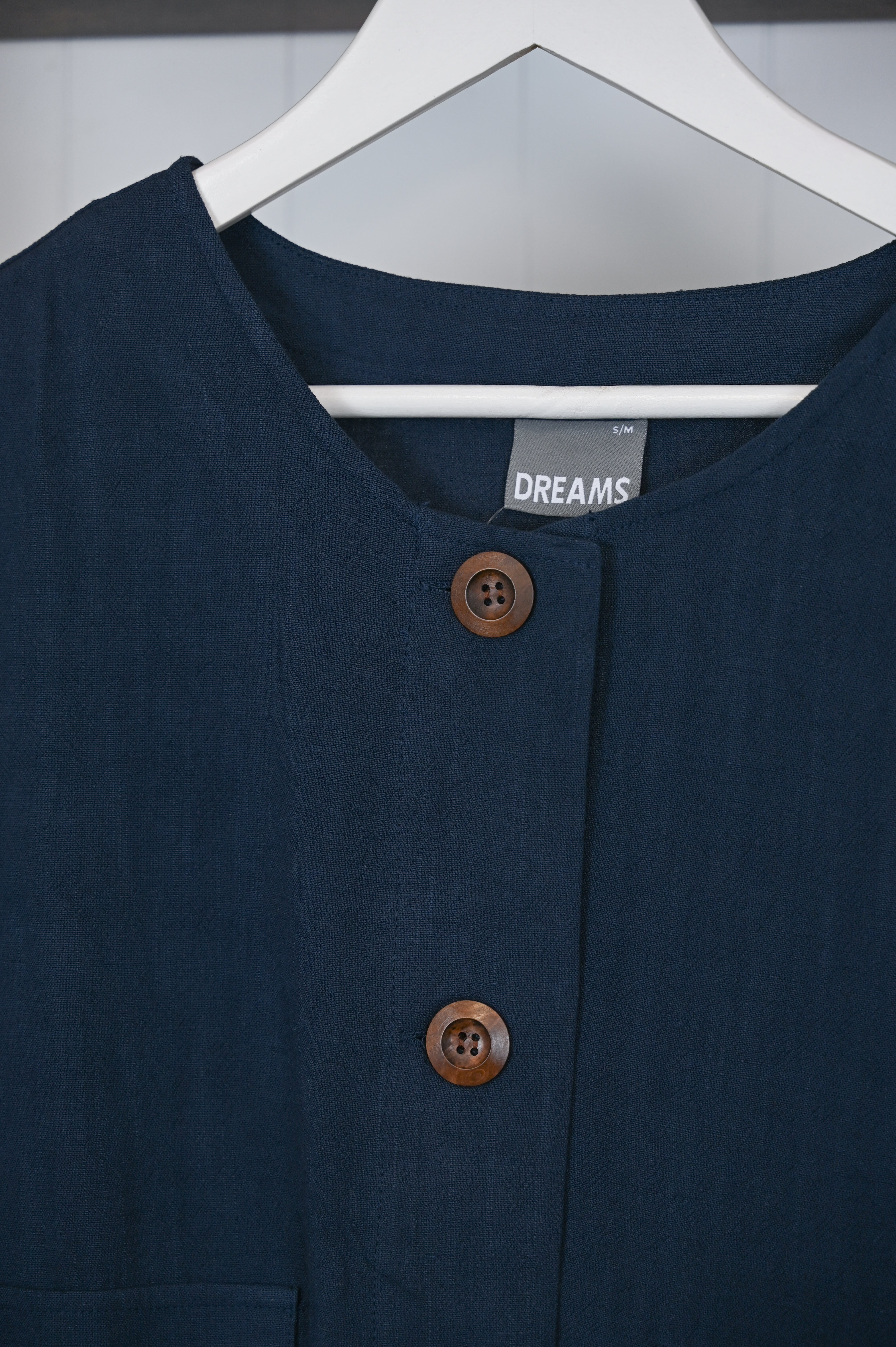 Dreams Boxy Round Neck Jacket - The Coastal Boutique