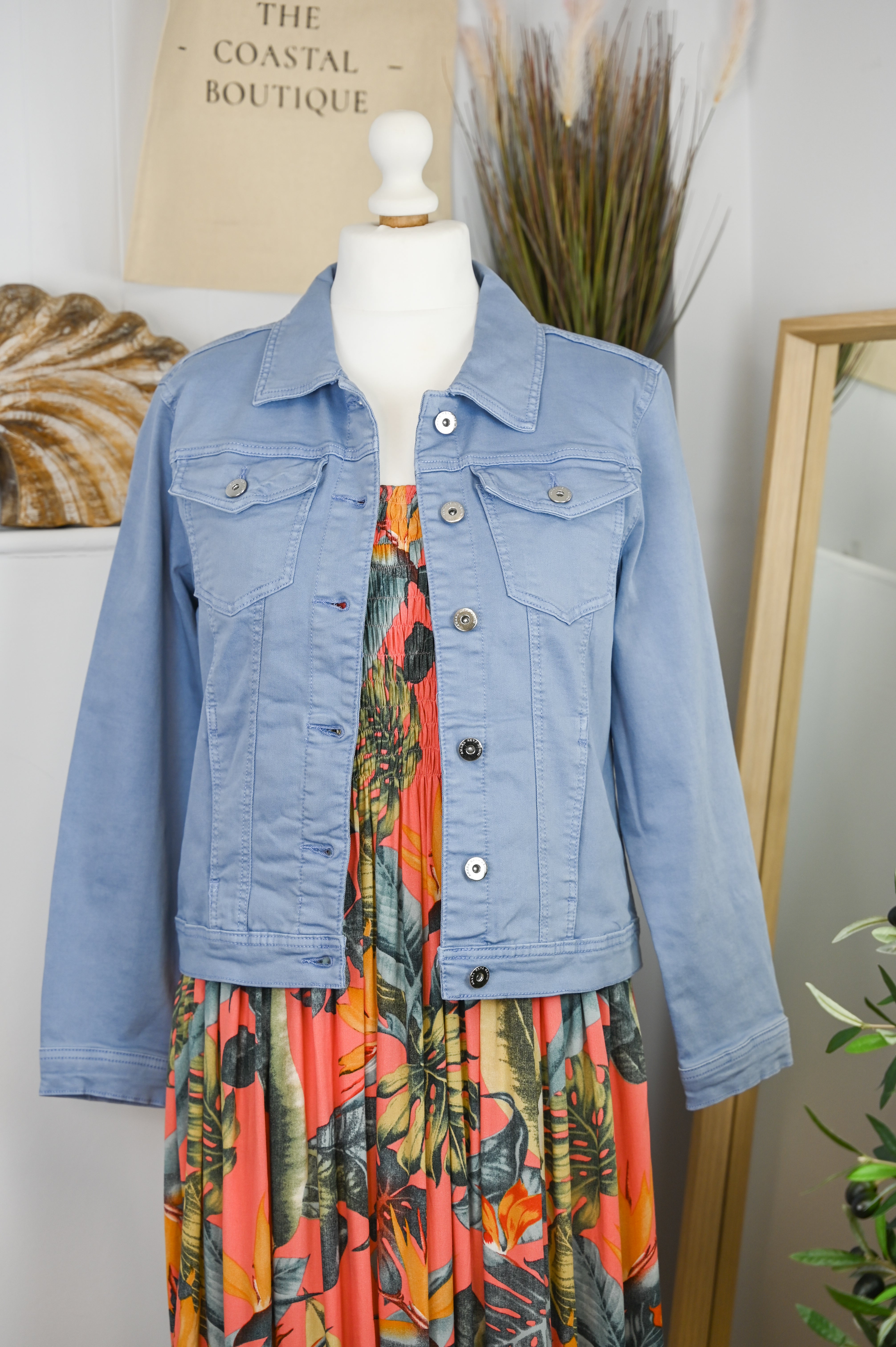 Button Up Soft Cotton Denim Jacket - The Coastal Boutique