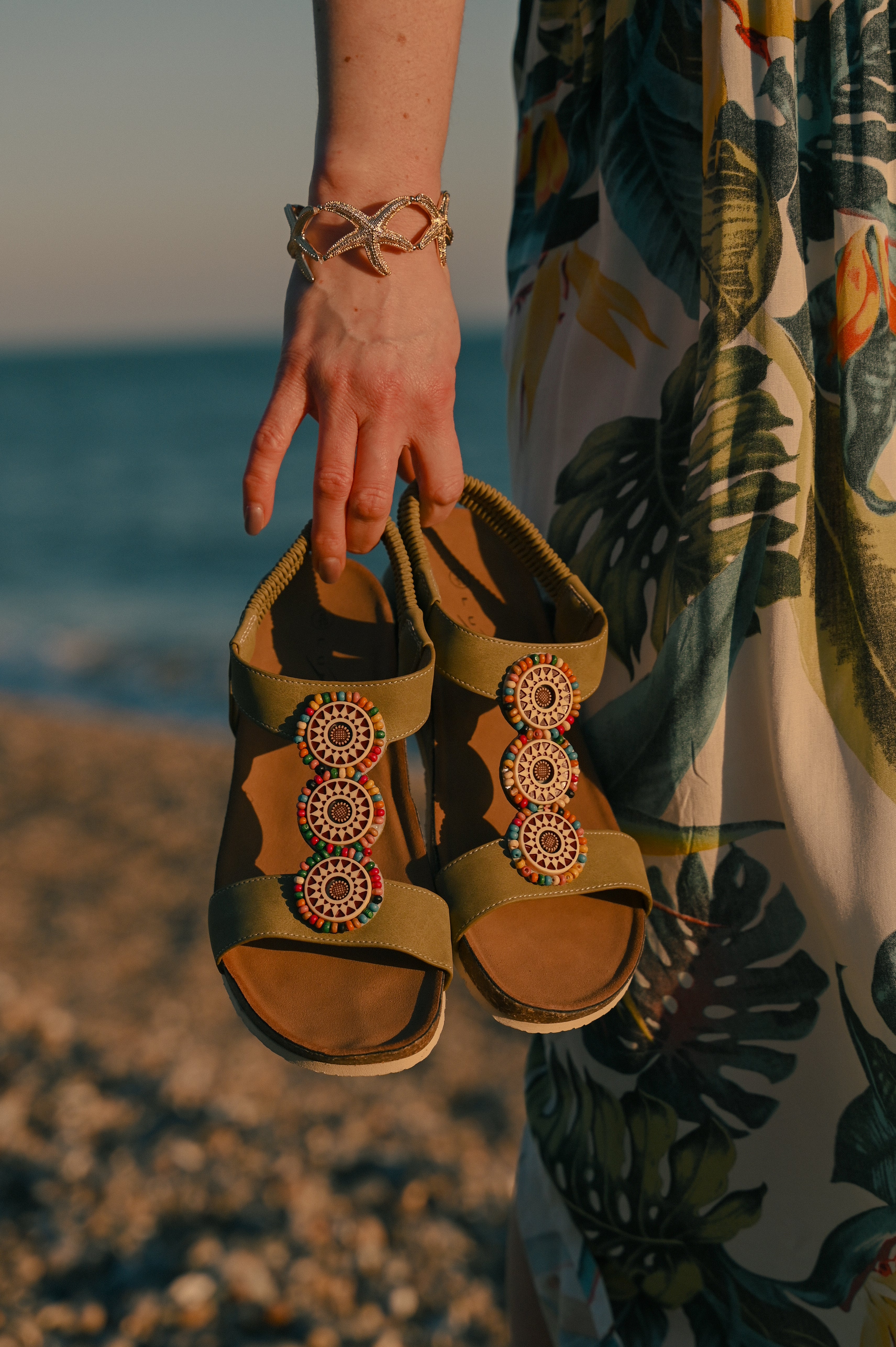 Lunar Candice Khaki Wedge Sandal - The Coastal Boutique