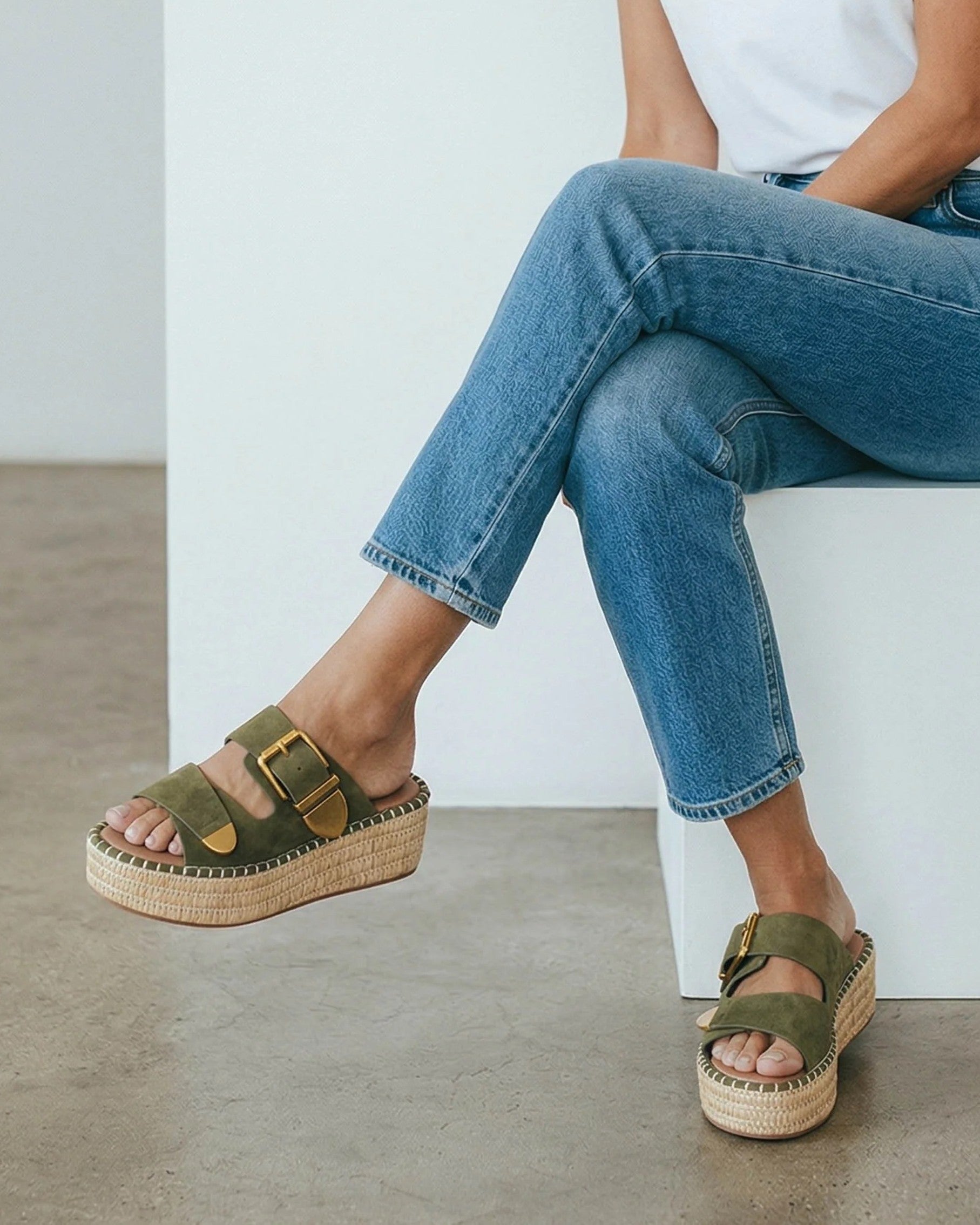 Ella Shoes Ivy Platform Wedge Sandals - The Coastal Boutique