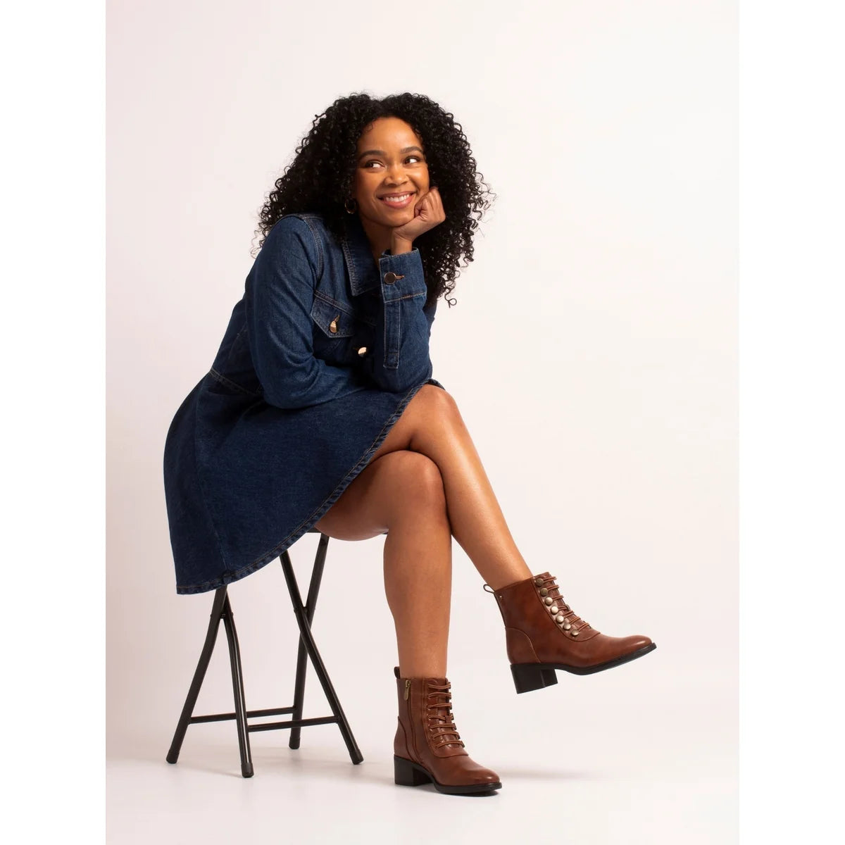 Lunar Izzie Ankle Boots – Tan & Black