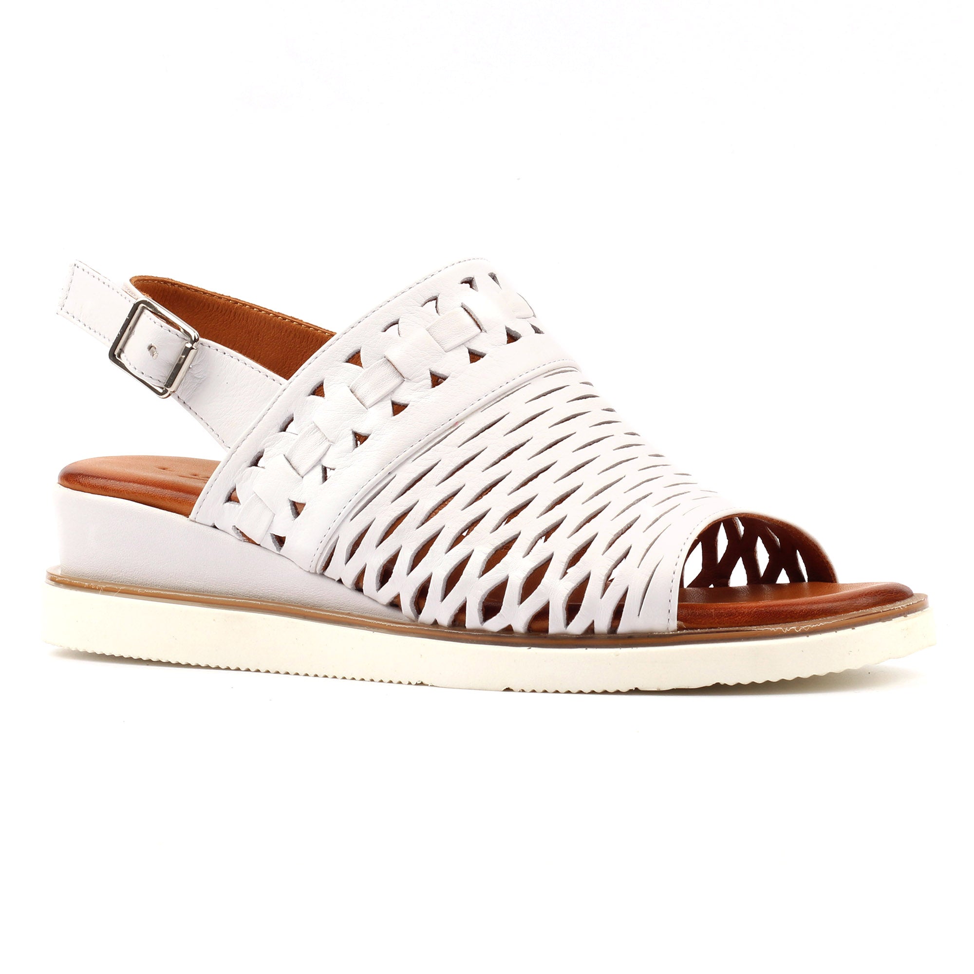 Lunar Hailey White Leather Sandal
