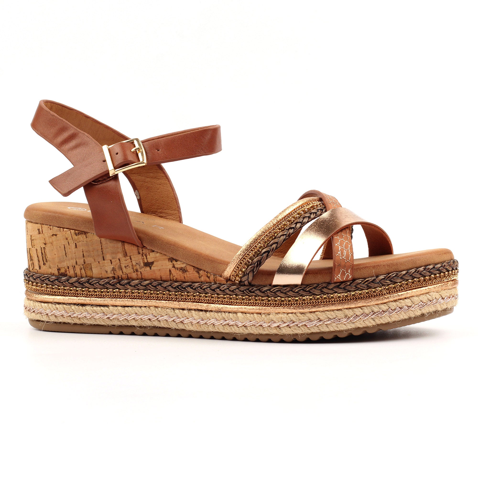 Lunar Donna Wedge Strappy Sandal