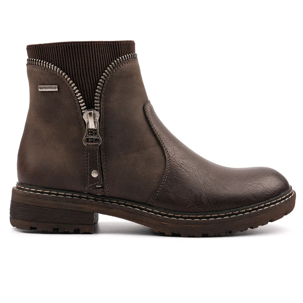 Lunar Kimmy brown waterproof ankle boot side view