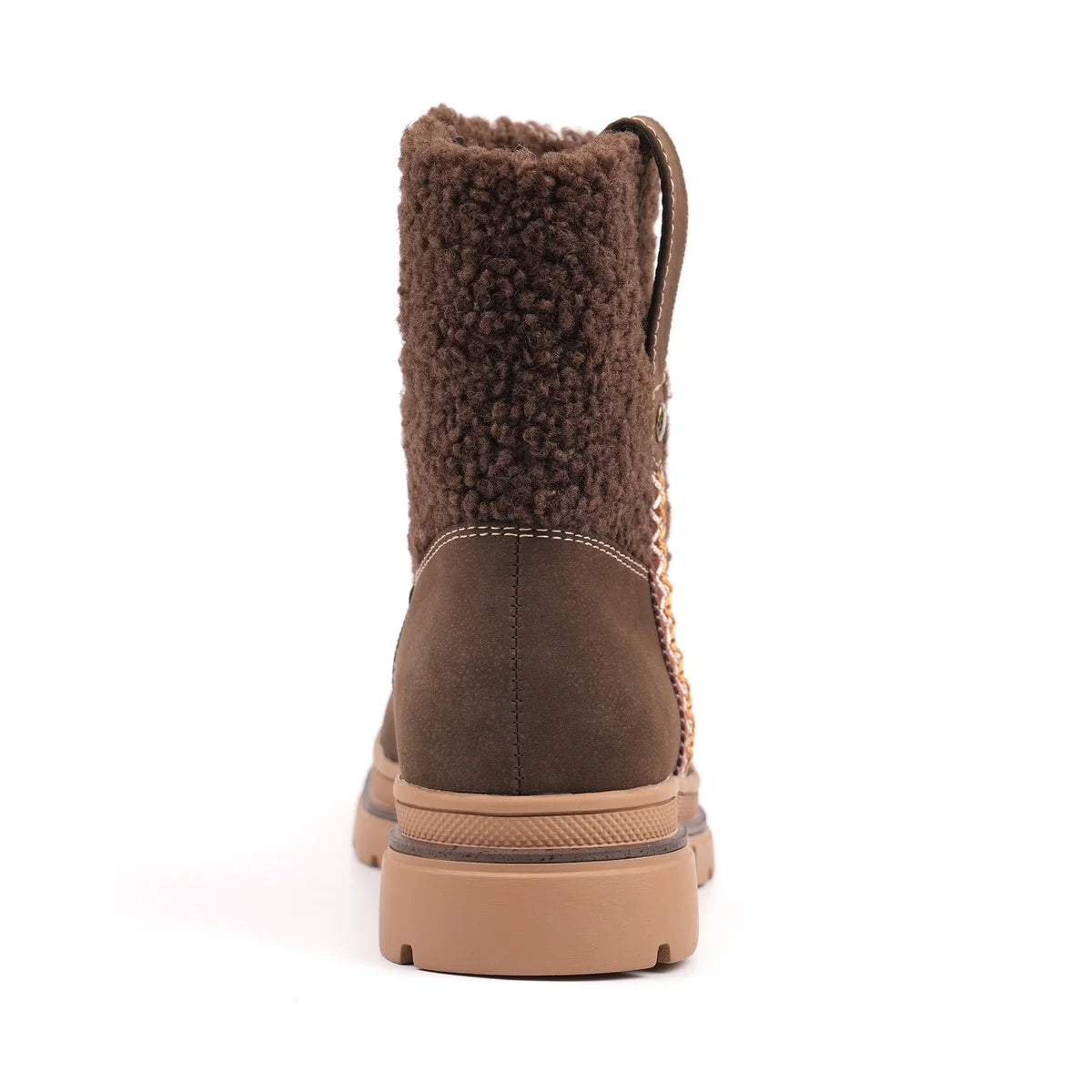 Lunar Dawn dark brown ankle boot sole and heel detail