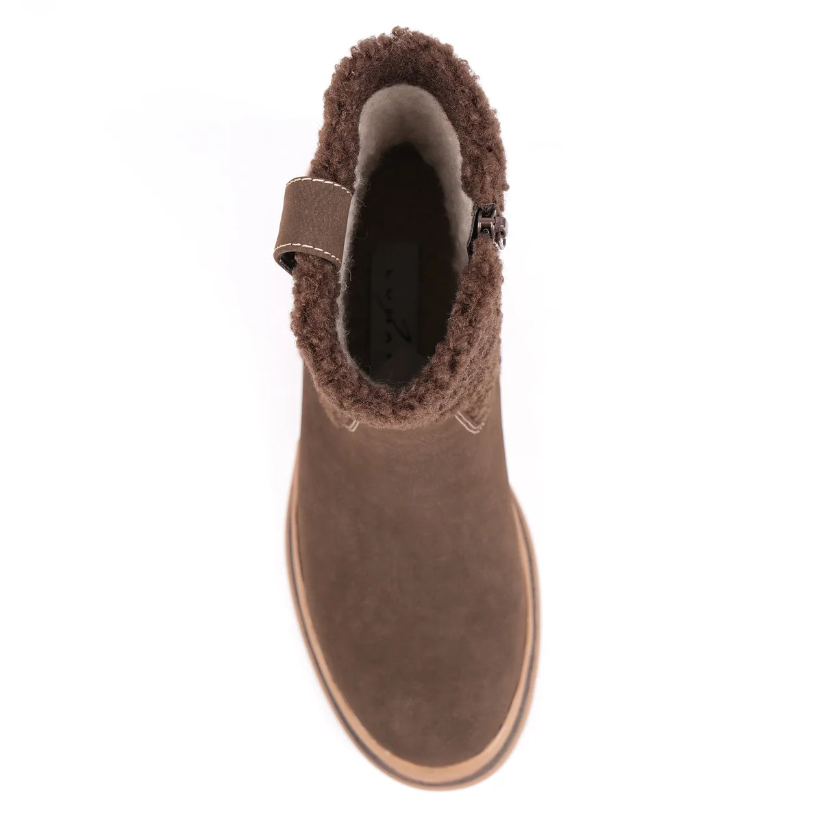 Lunar Dawn dark brown ankle boot side profile