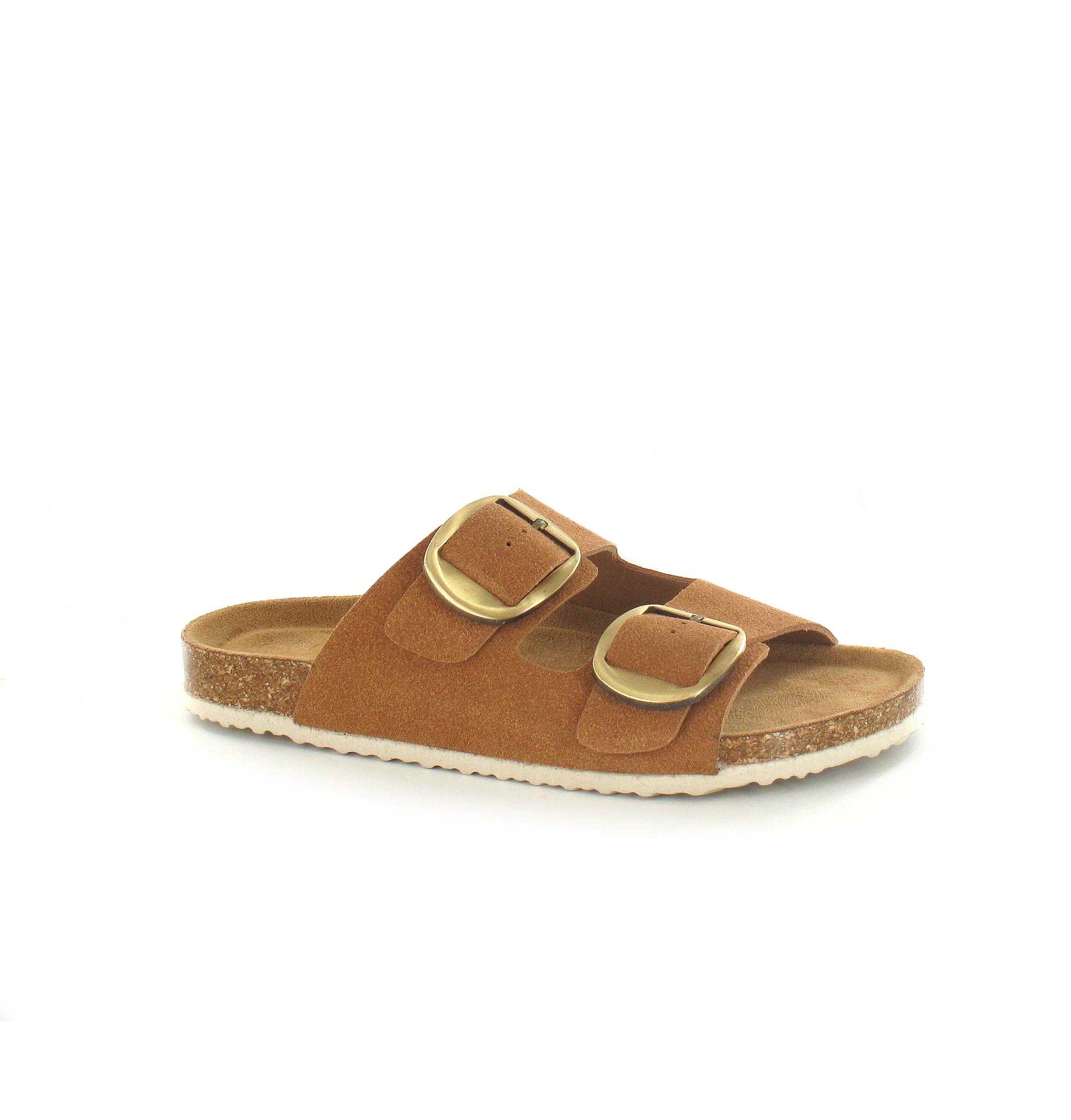 Ella Shoes Flat Buckled Slider Sandals - The Coastal Boutique