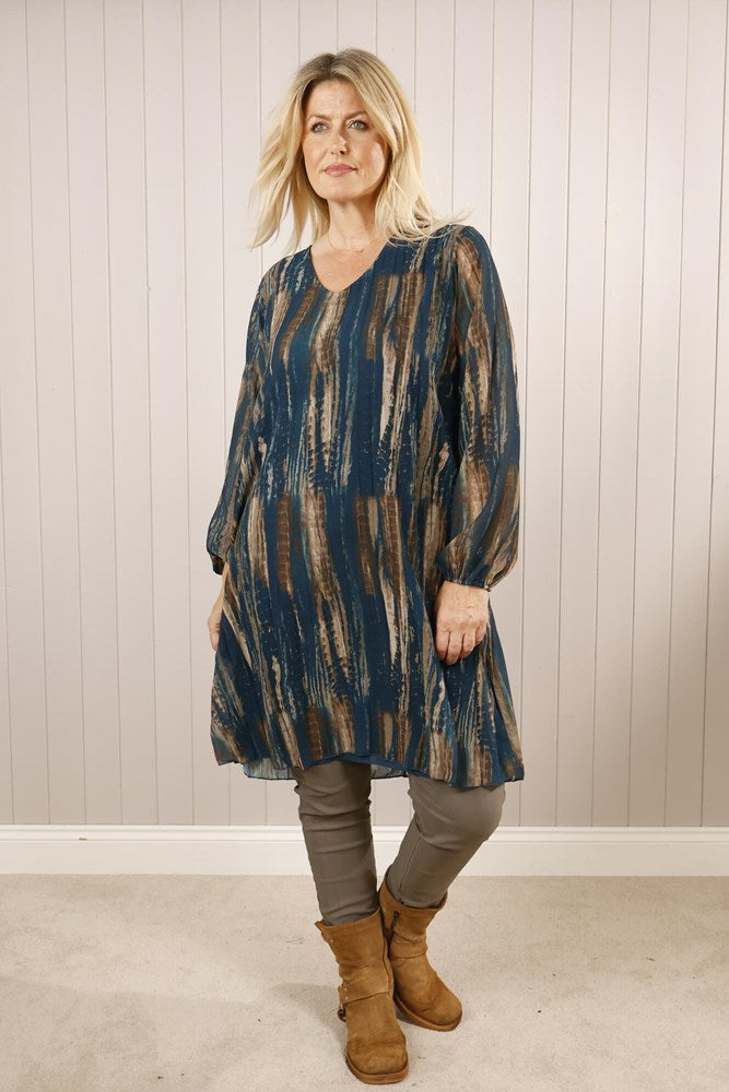 Goose Island Tie Dye Affect V-Neck Tunic image 0