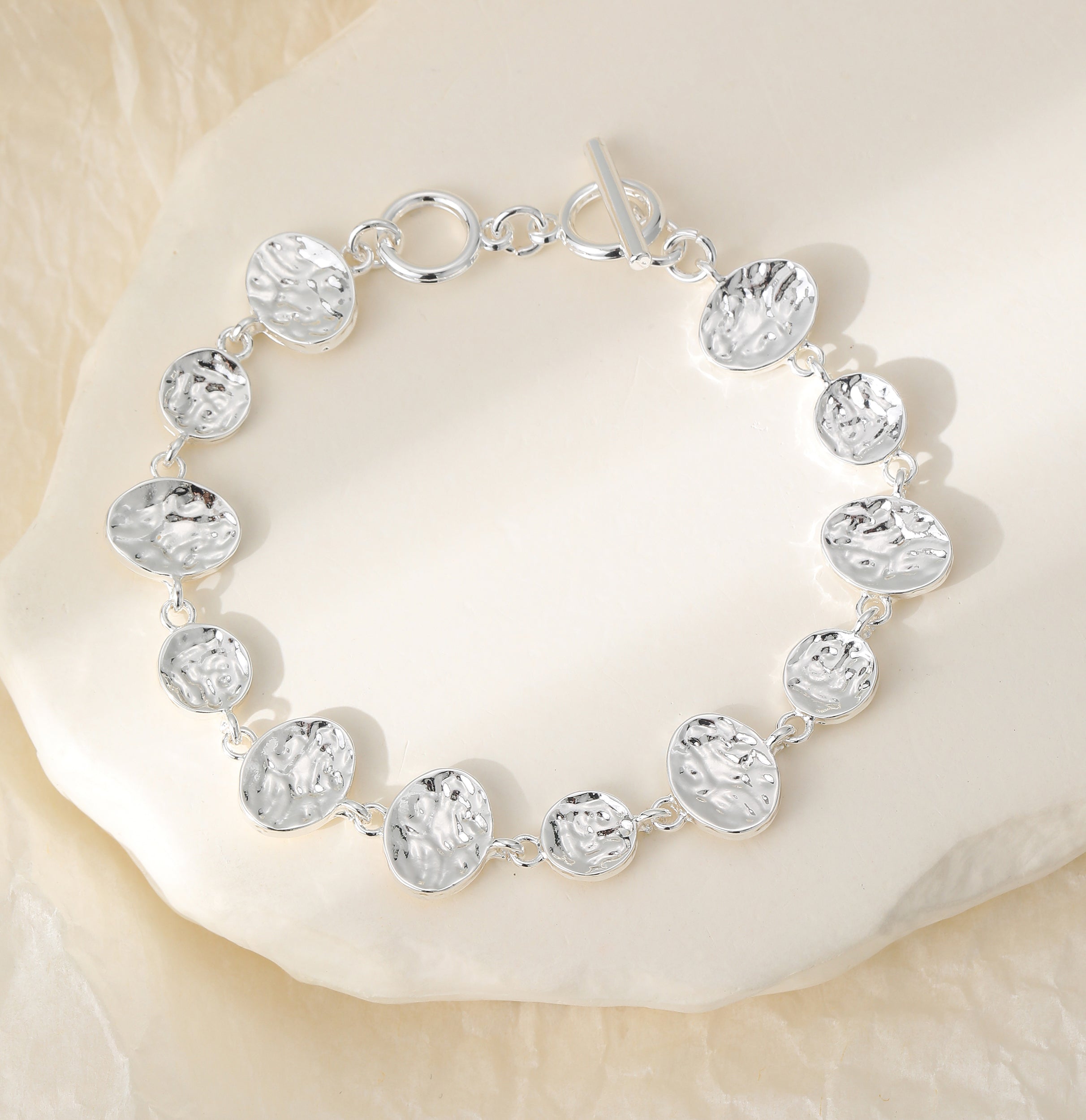 Elide Hammered Metal Bracelet