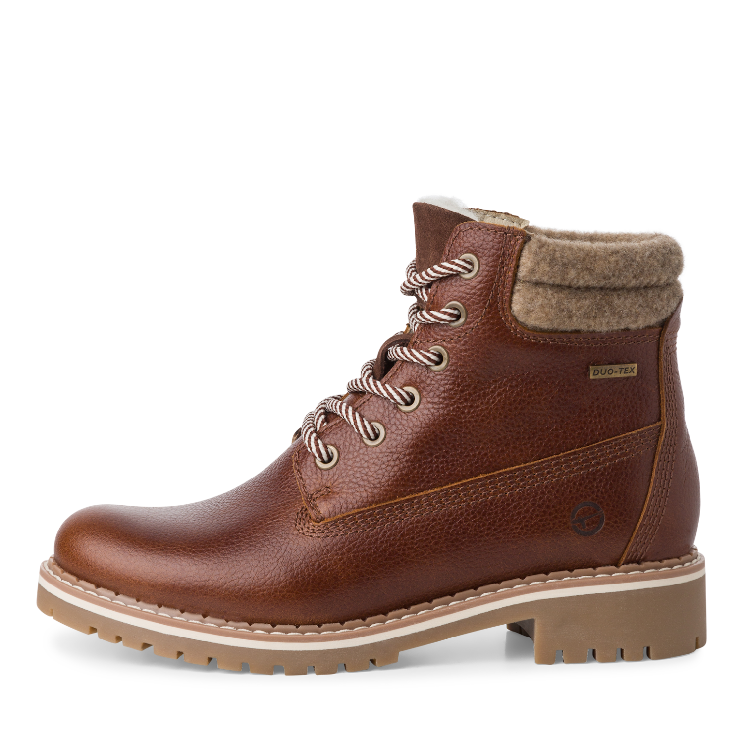 Tamaris Tan Brown Leather Lace Up Boots image 3