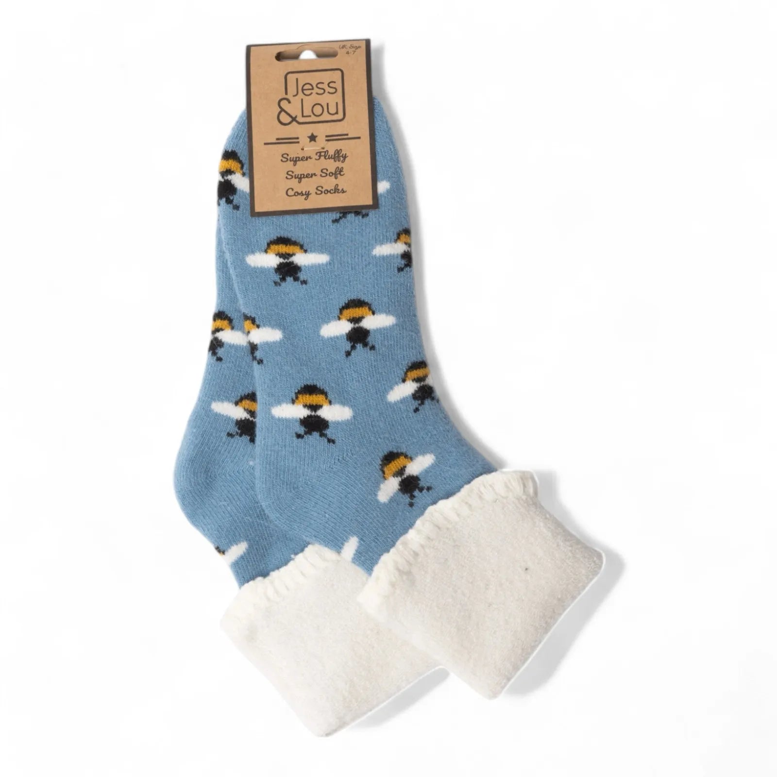Wool Bee Cuffed Socks image 1
