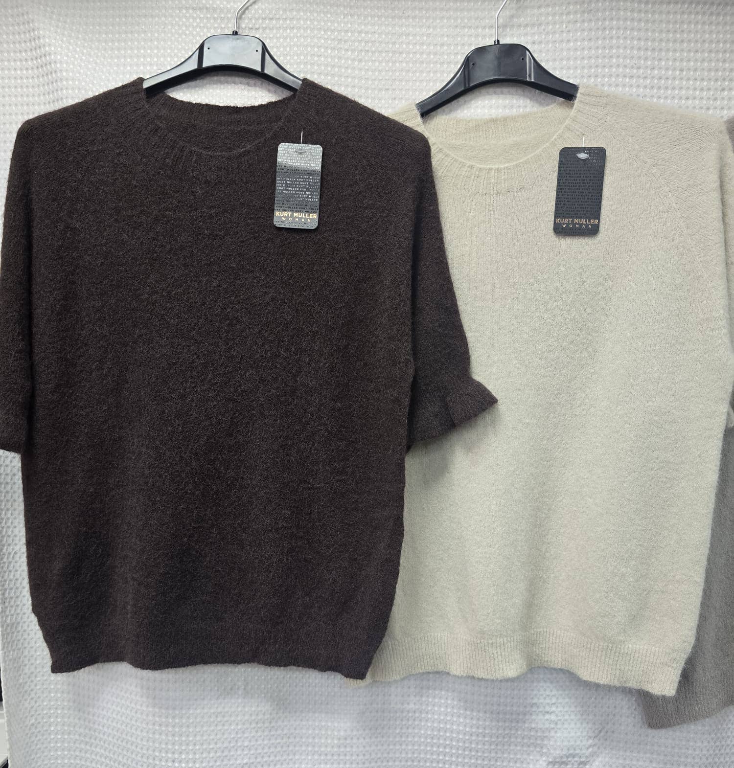 Baby alpaca blend short-sleeve top in assorted colours