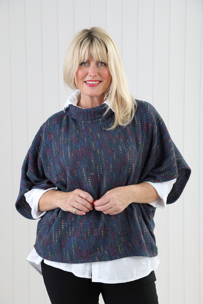 Goose Island Fleck Cowl Poncho Top image 7