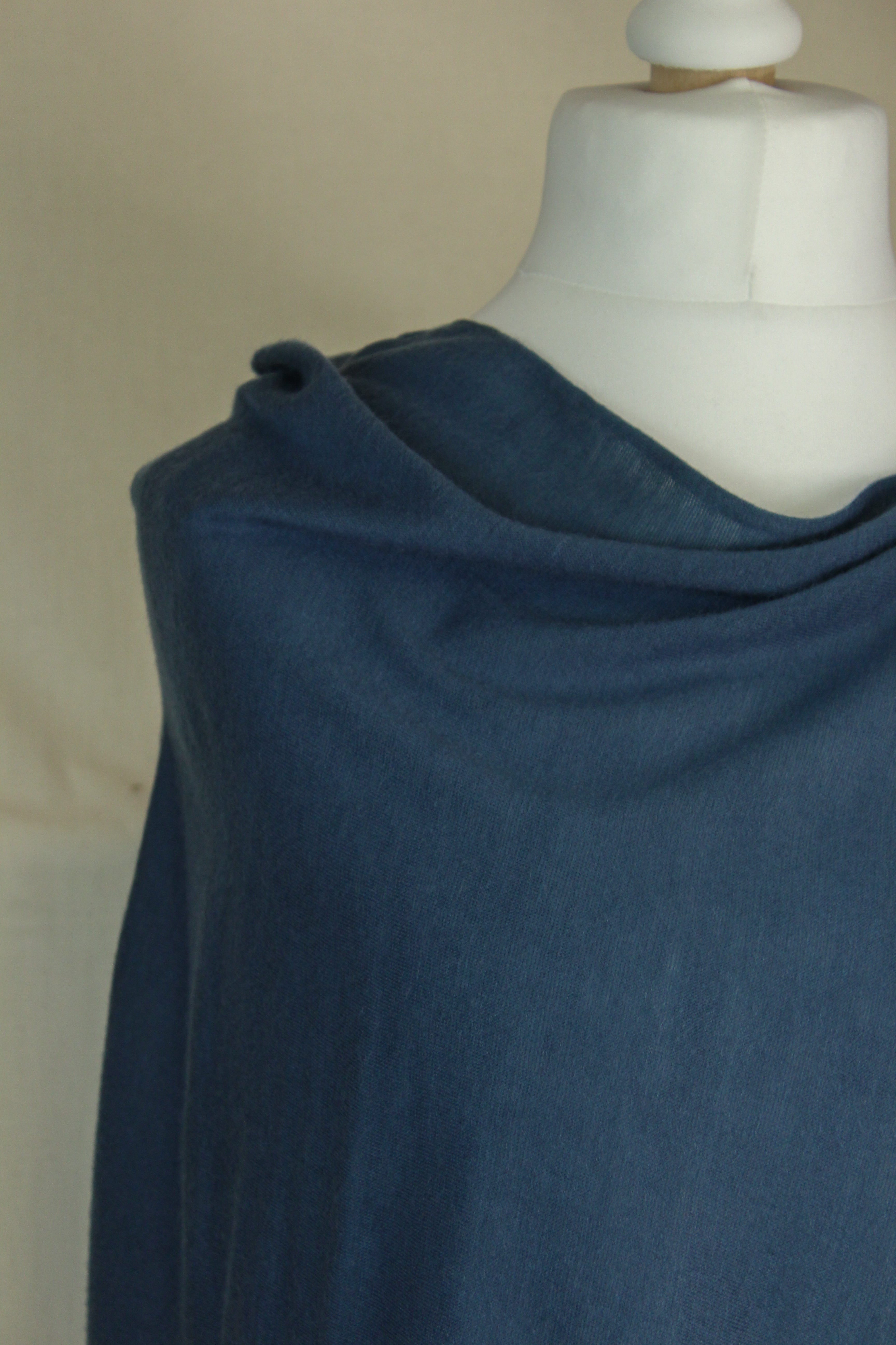 Lightweight Poncho - Denim Blue image 2