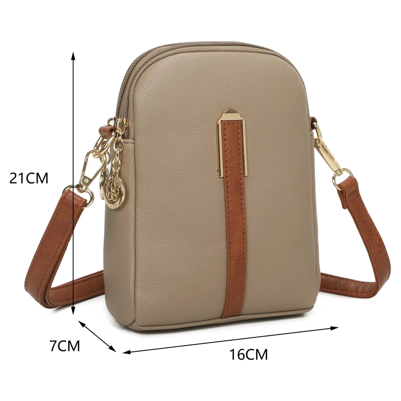 Double Zip Crossbody Mobile Handbag image 2