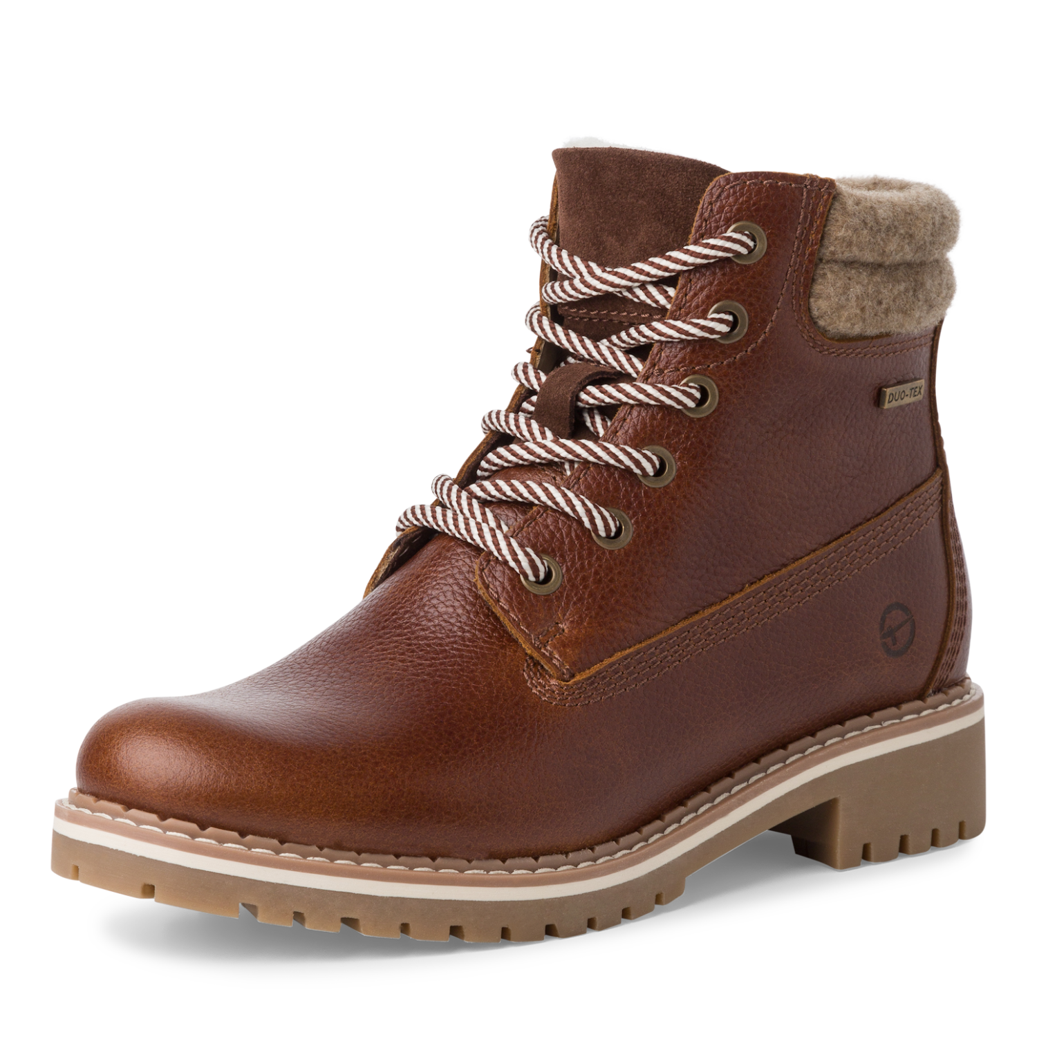 Tamaris Tan Brown Leather Lace Up Boots image 0