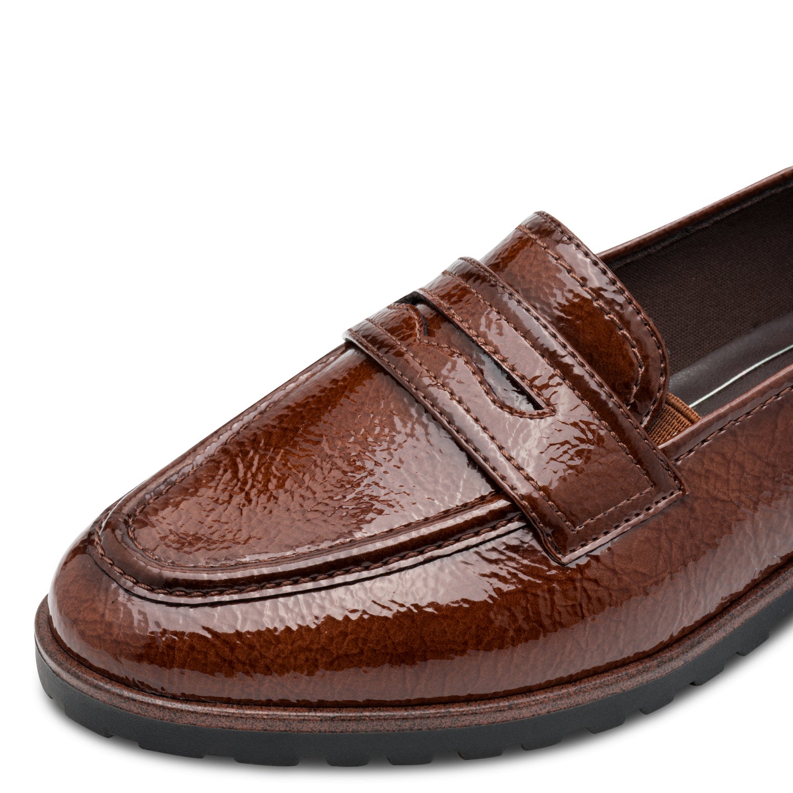 Tamaris Patent Brown Loafers image 2