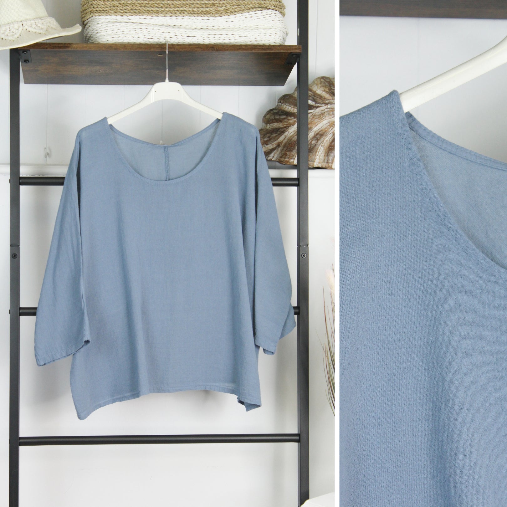 Linen Mix Cropped Top image 8