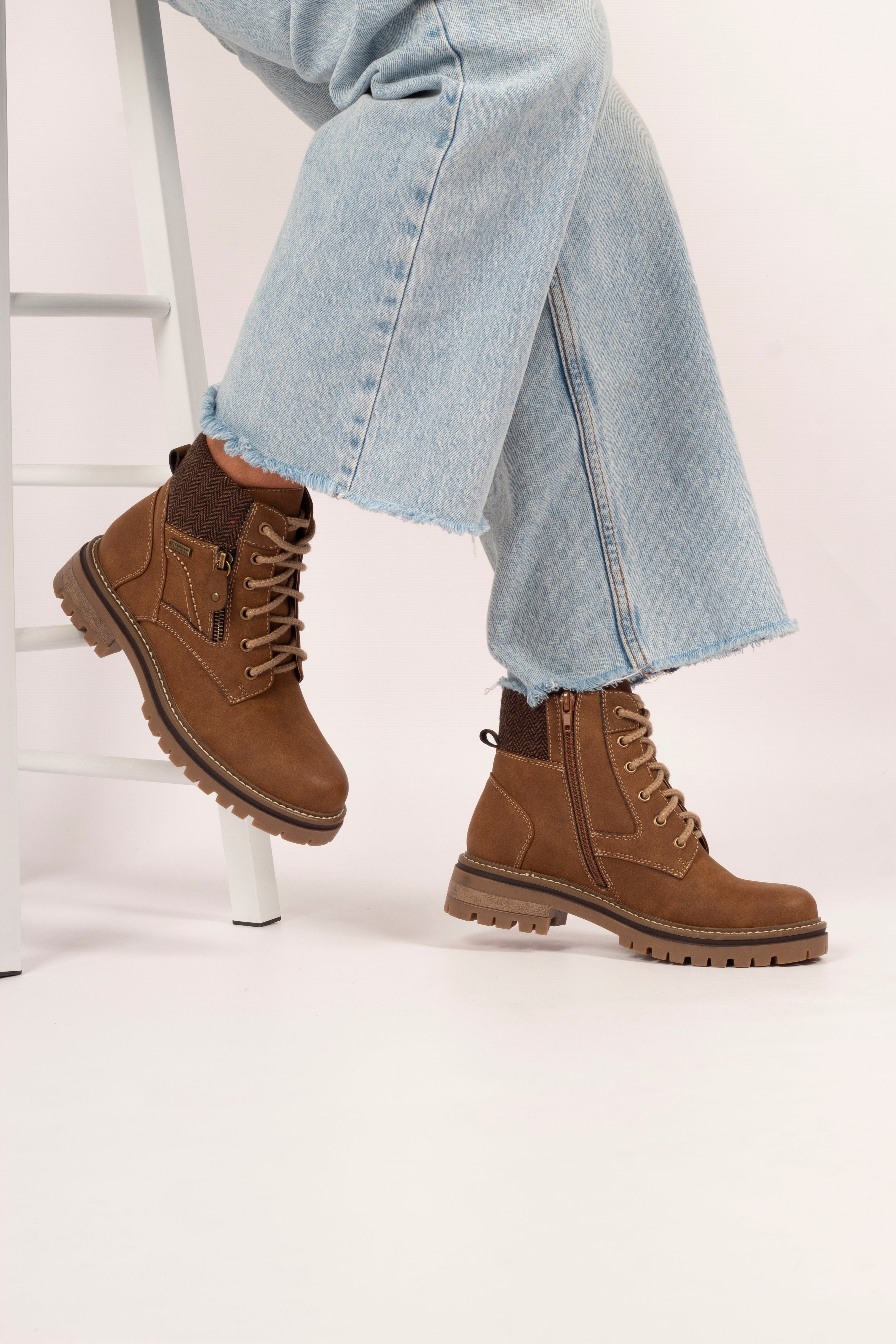 Lunar Caramel Lace-up Boots image 0