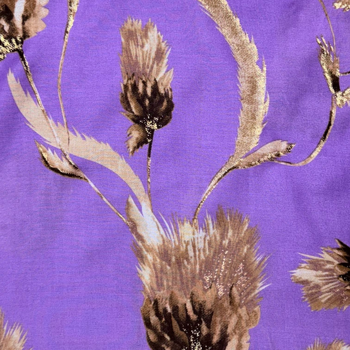 Dusty miller flower print on medium weight scarf